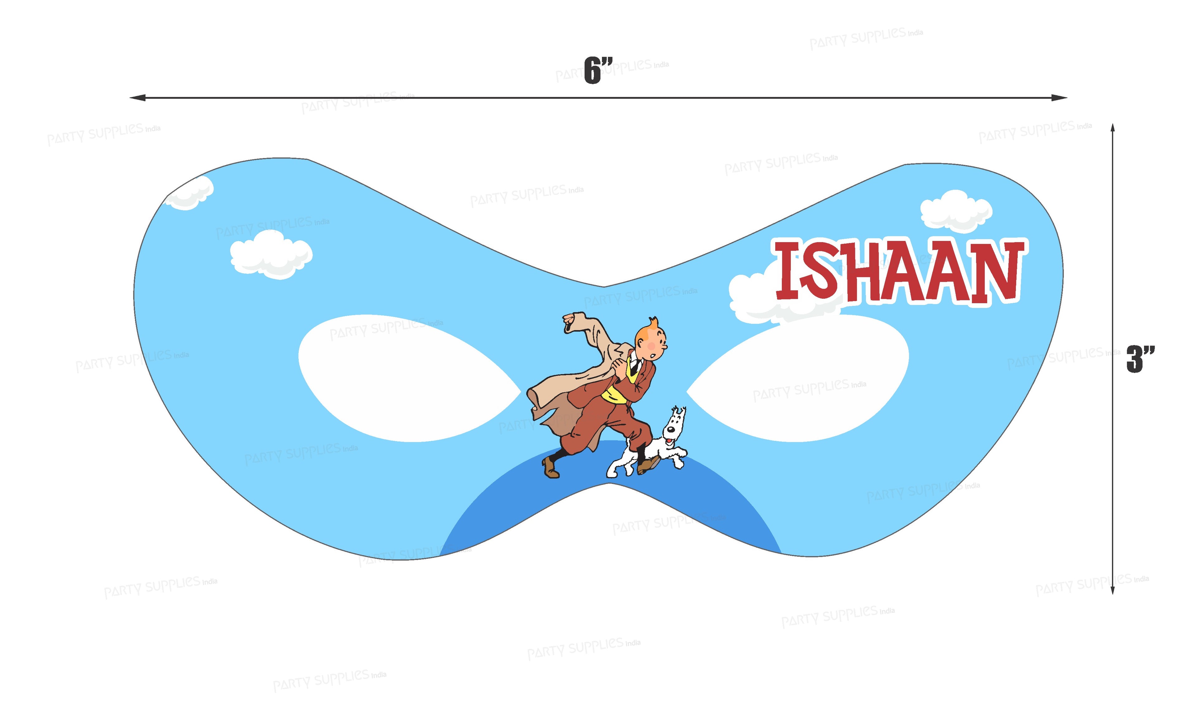 Tintin Theme Personalized Eye Mask