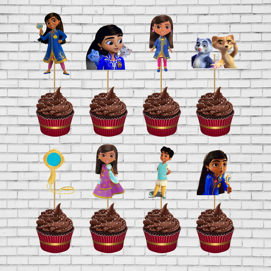 Mira Royal detective Theme Cup Cake Topper
