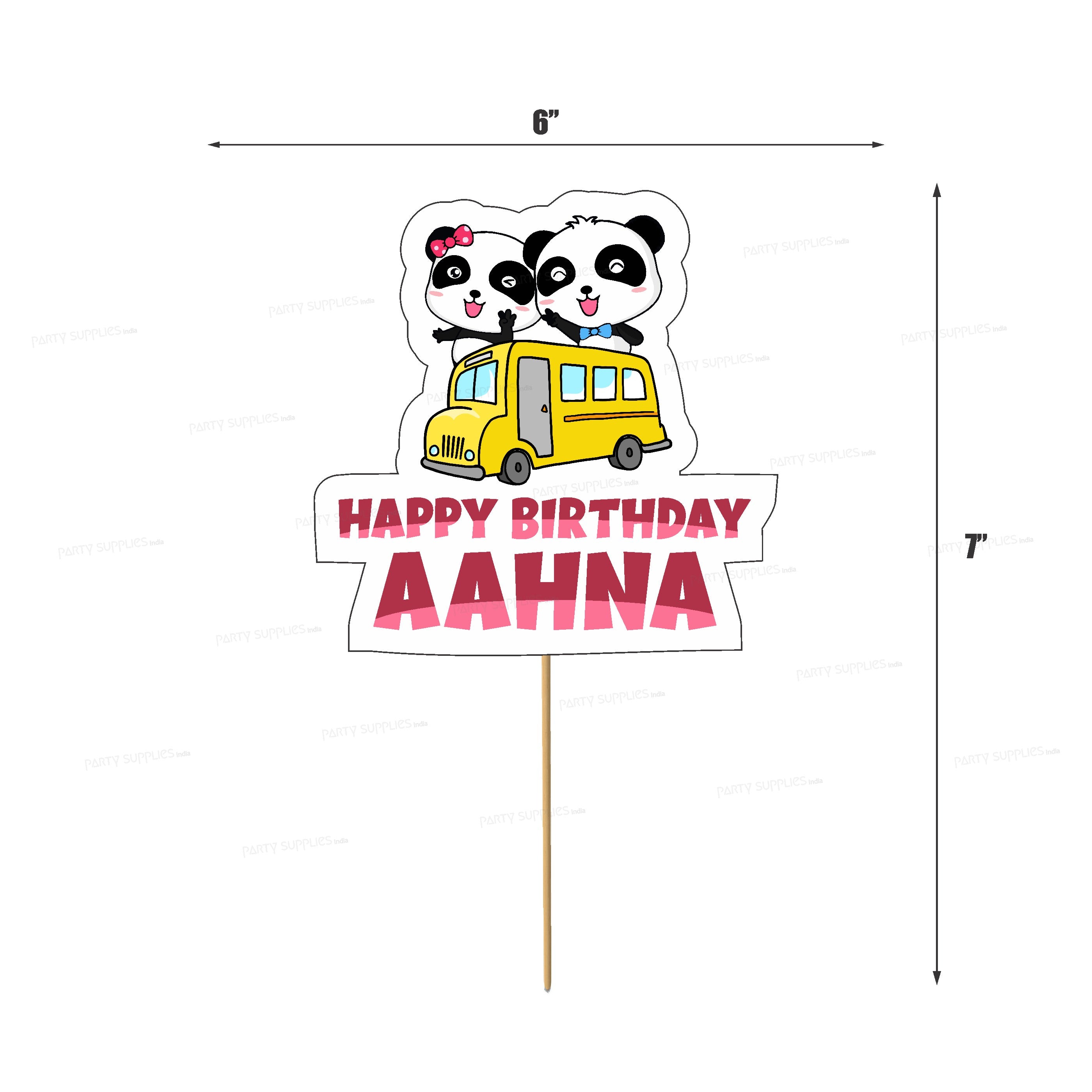 Baby Bus Theme Customized Cake Topper