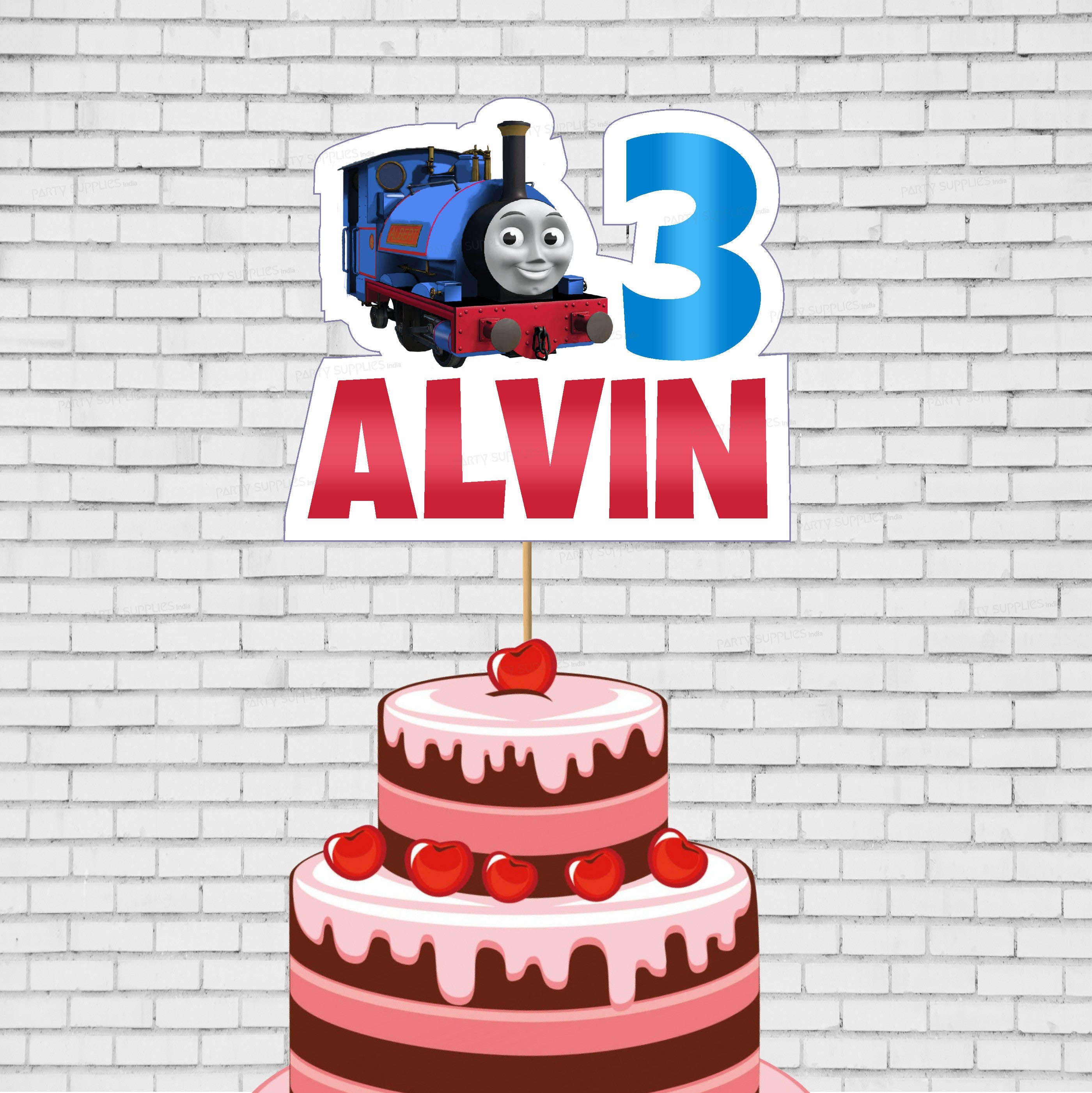 Thomas and Friends Theme Customized Cake Topper