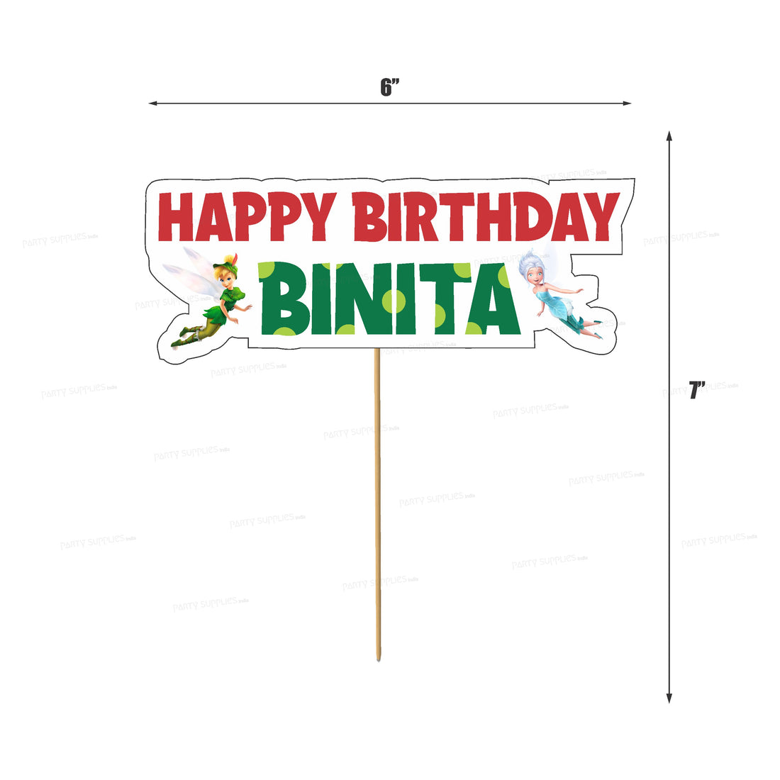 Tinker Bell Theme Cake Topper