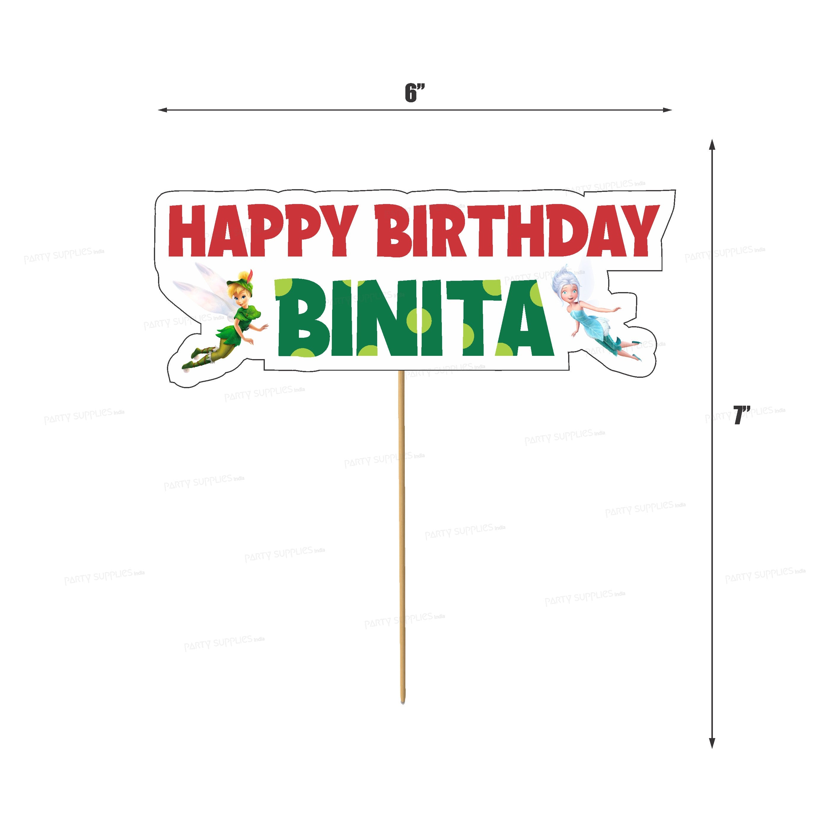 Tinker Bell Theme Cake Topper