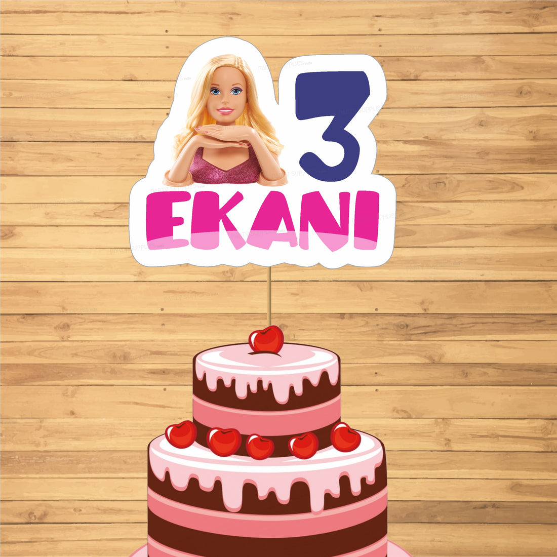 Barbie Theme Customized Cake Topper
