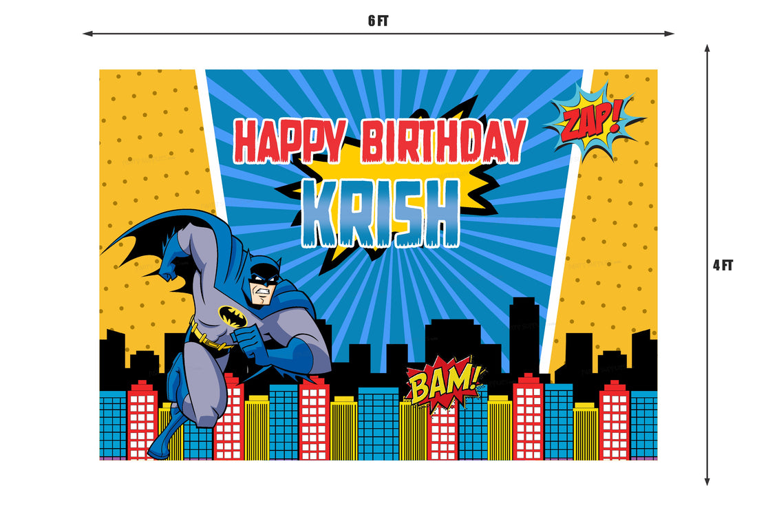 Batman Theme Personalized Backdrop