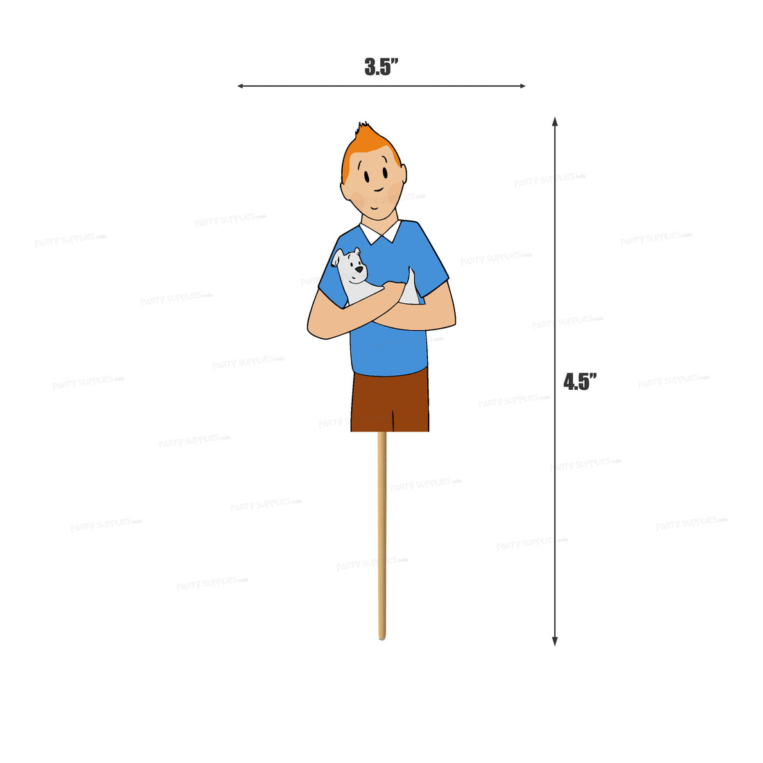 Tintin Theme Cup Cake Topper