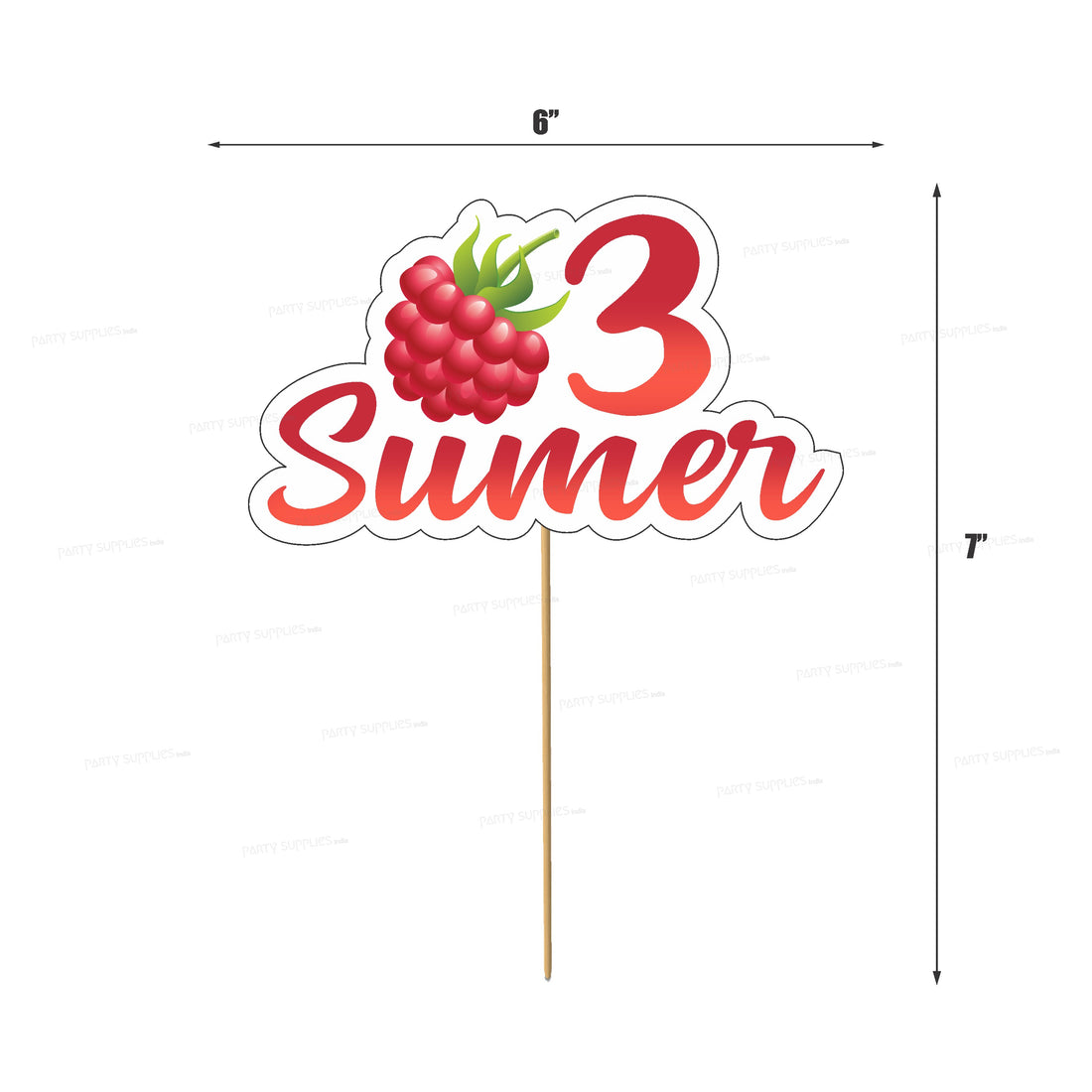 Fruits Theme Customized Cake Topper
