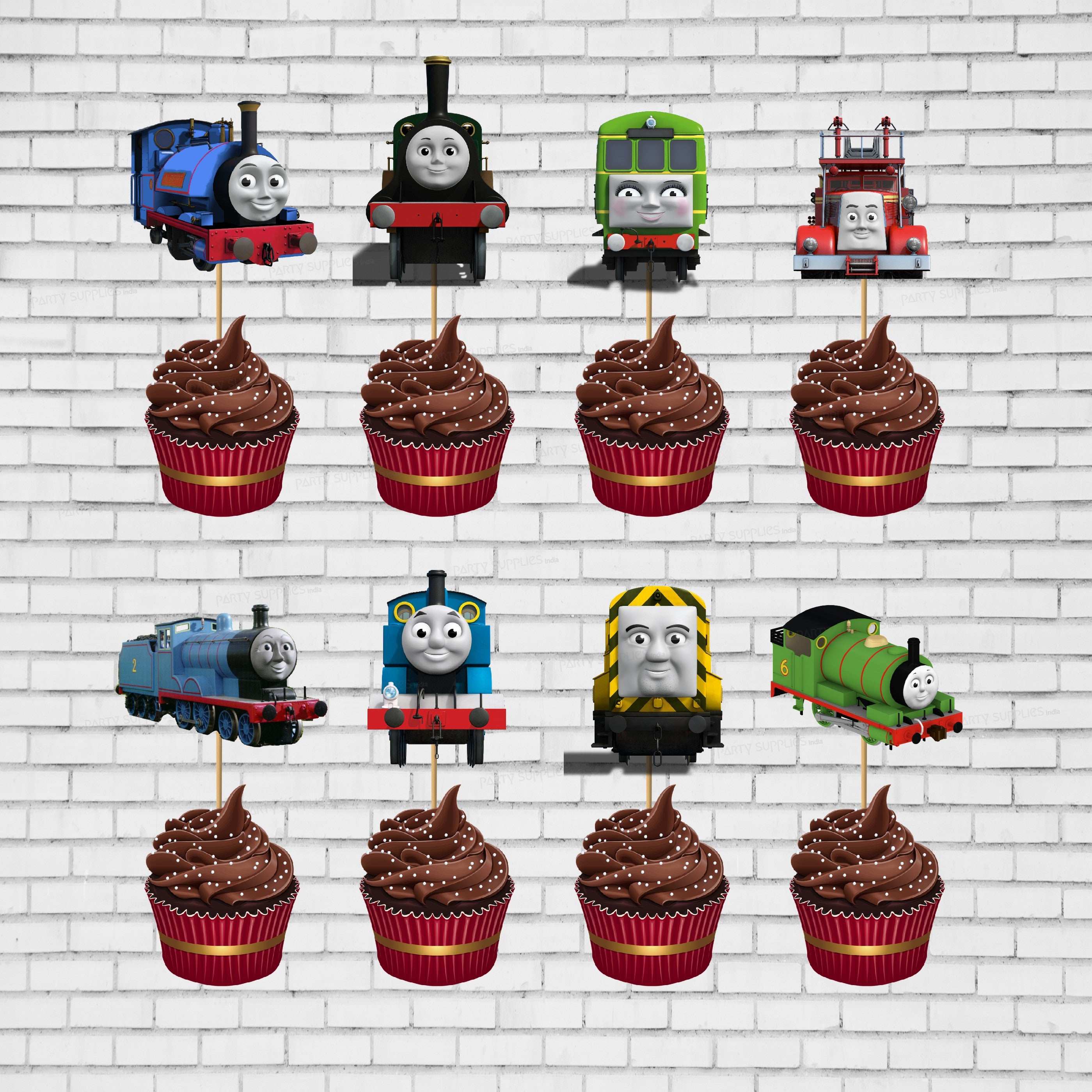 Thomas and Friends Theme Cup Cake Topper