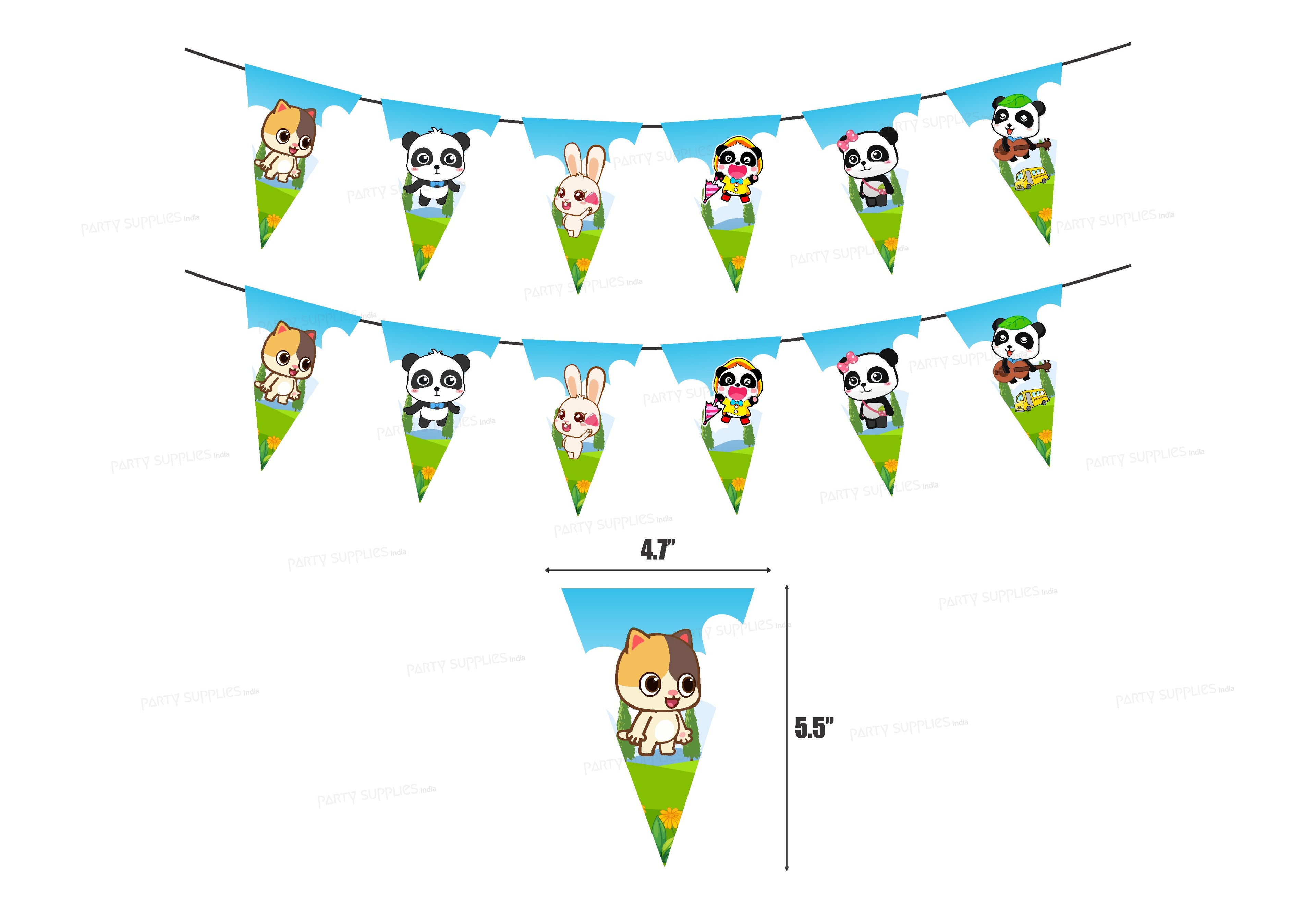 Baby Bus Theme Flag Bunting