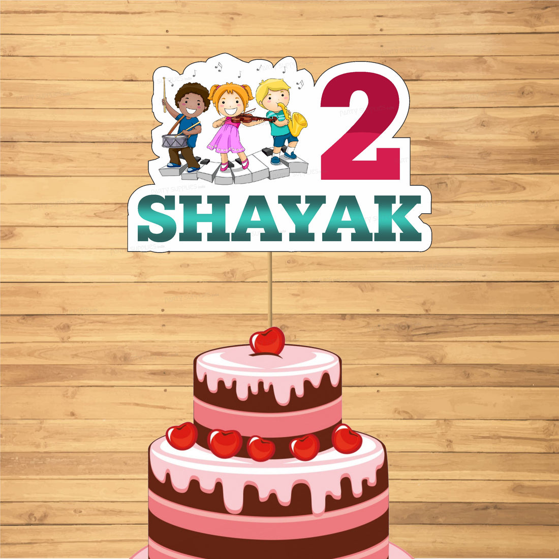 Music Theme Customized Cake Topper