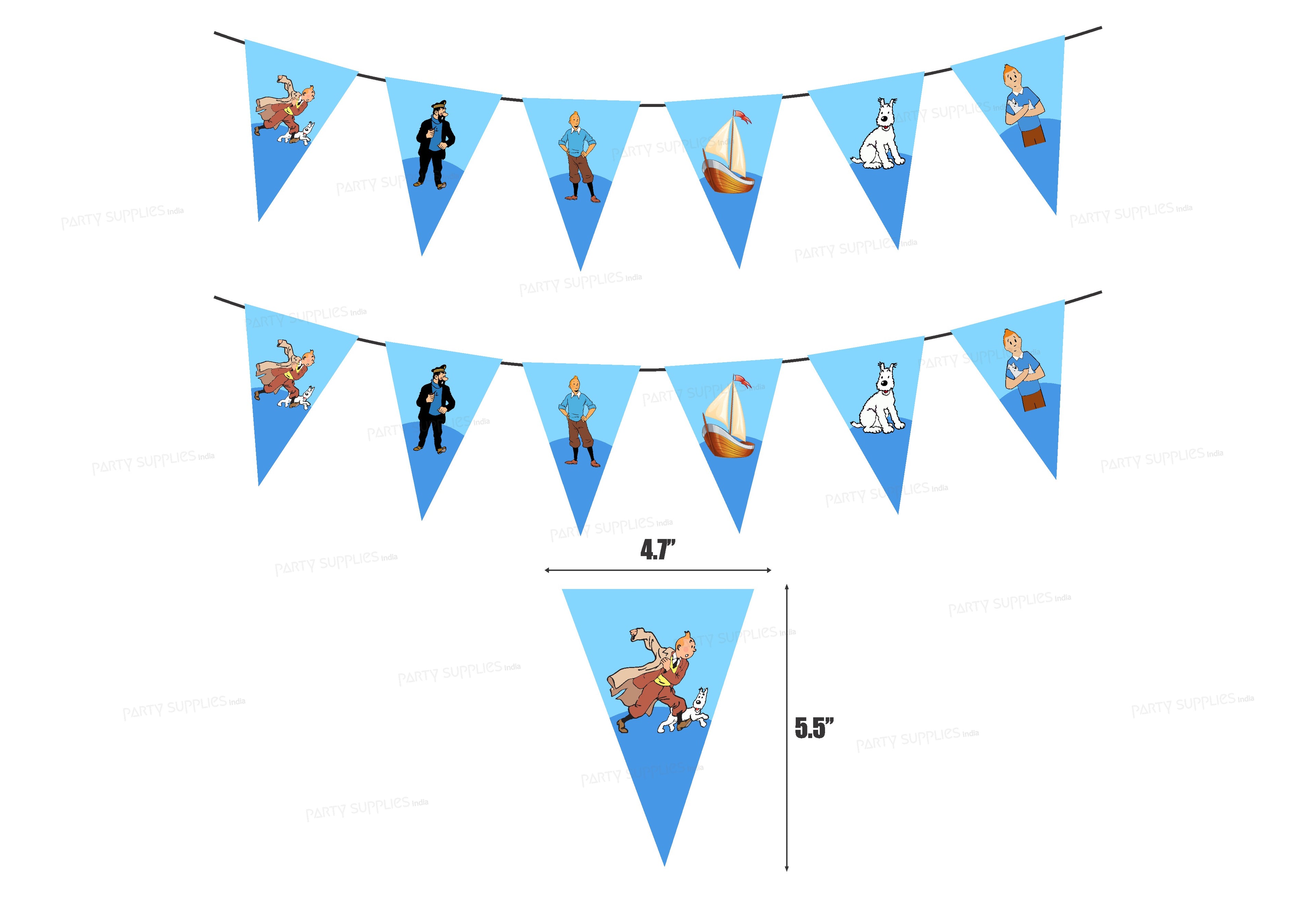 Tintin Theme Flag Bunting