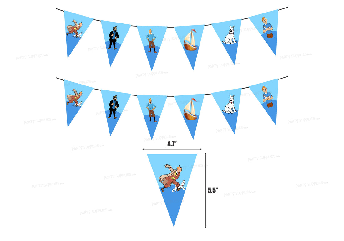 Tintin Theme Flag Bunting