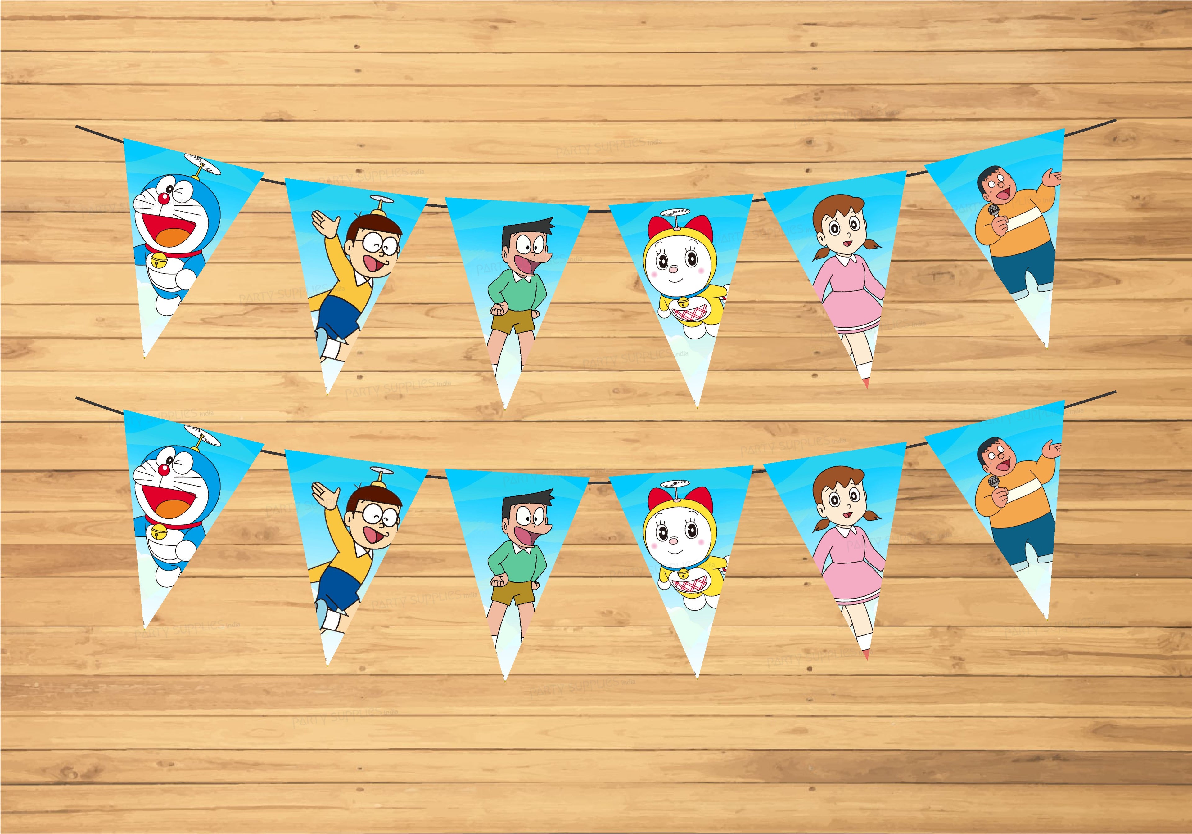 Doraemon Theme Flag Bunting