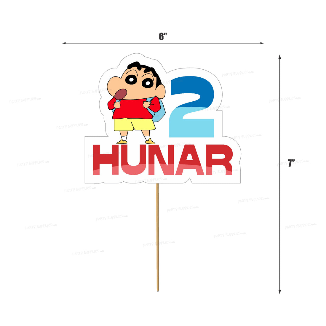 Shinchan Theme Customized Cake Topper