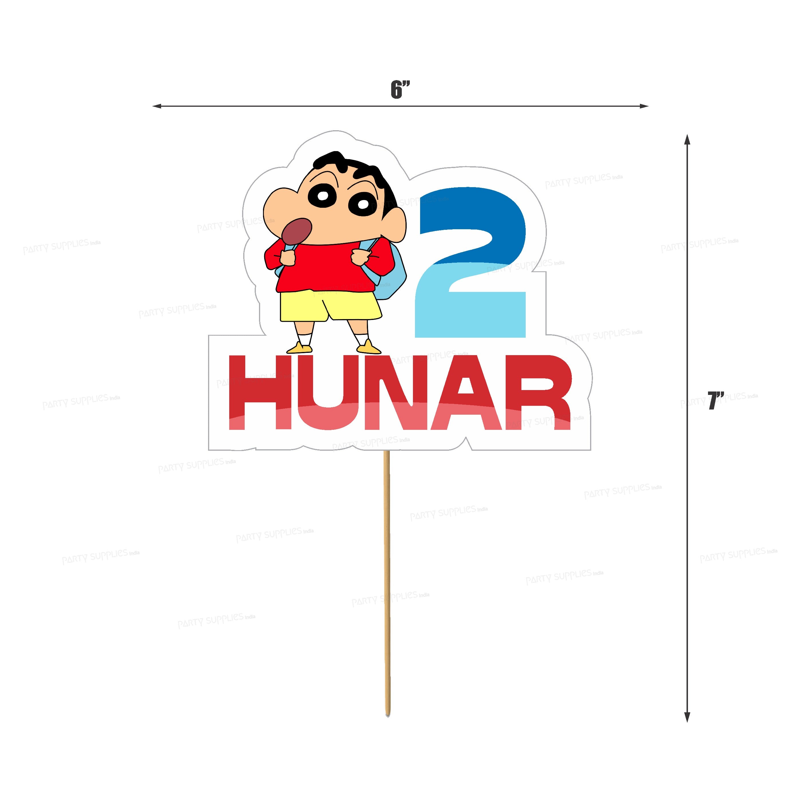 Shinchan Theme Customized Cake Topper