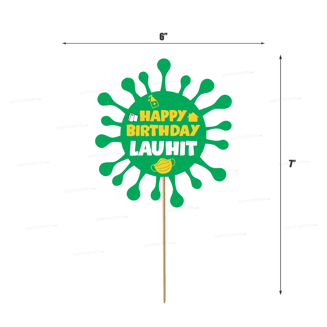 Quarantine Theme Customized Cake Topper