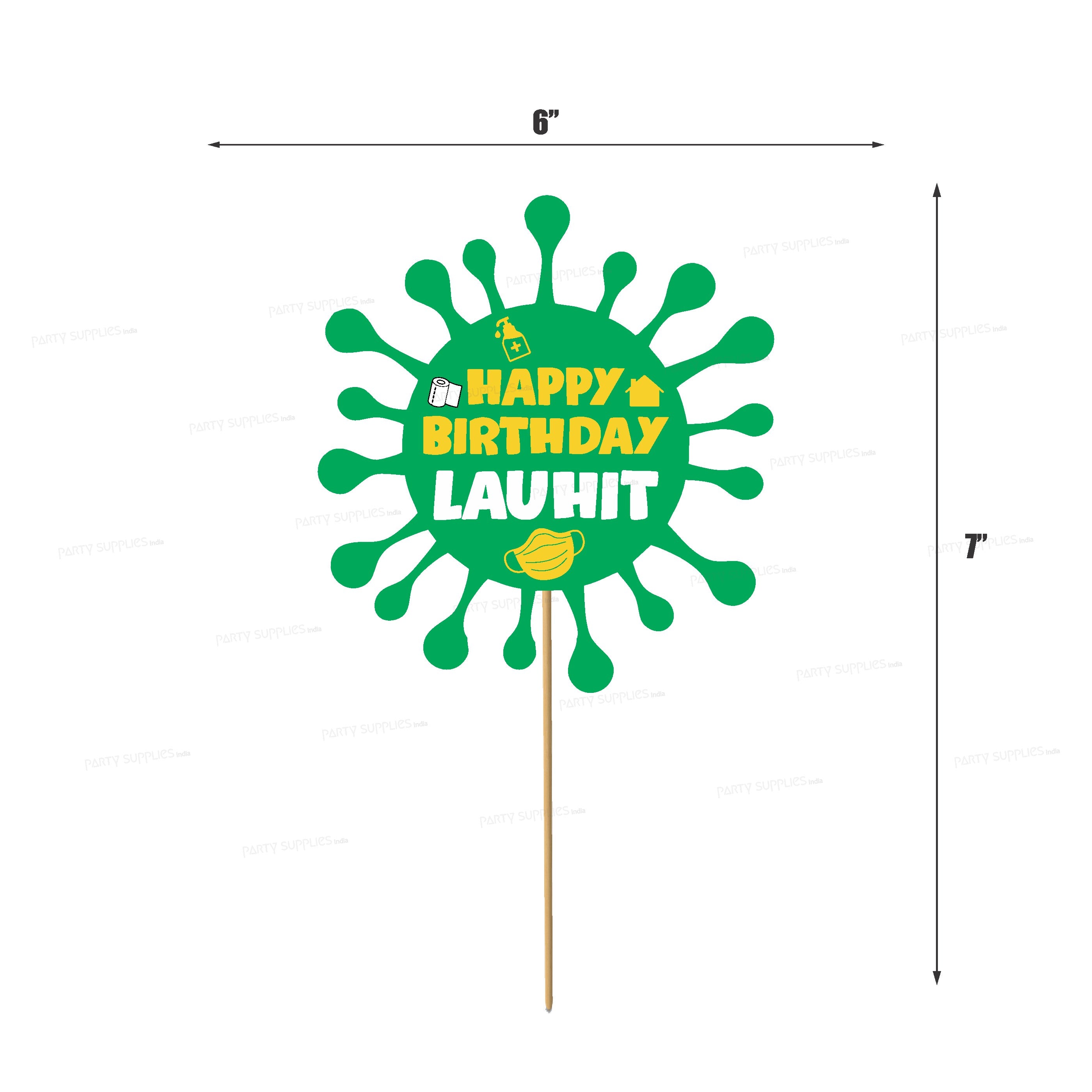 Quarantine Theme Customized Cake Topper