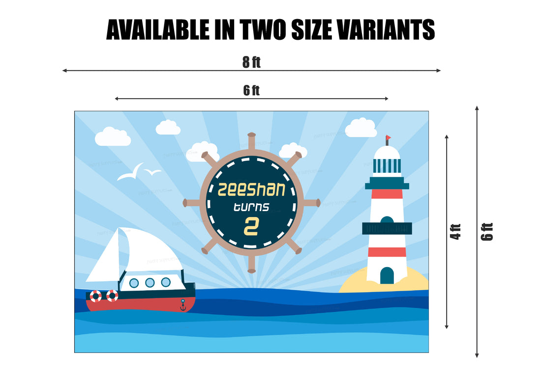 Sailor Theme Personalized Backdrop