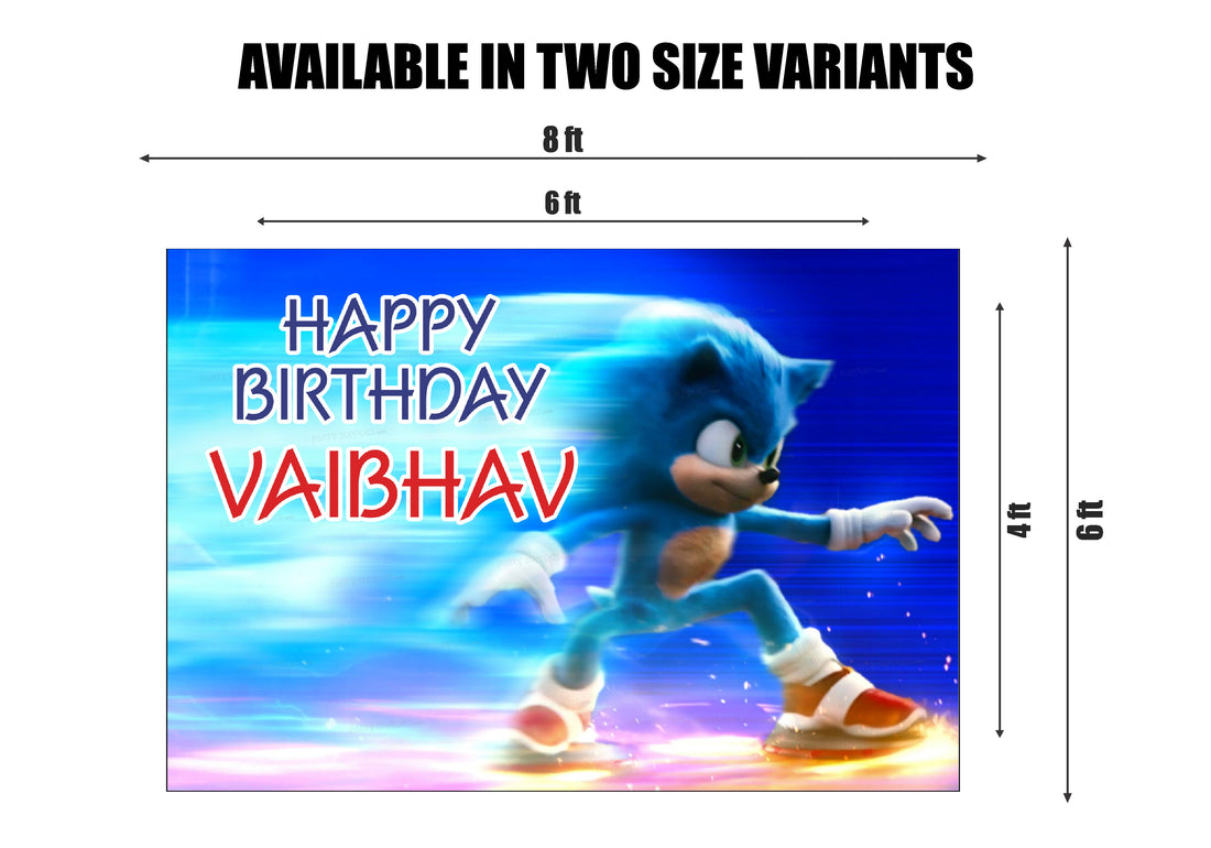 Sonic the Hedgehog Theme Customized Backdrop