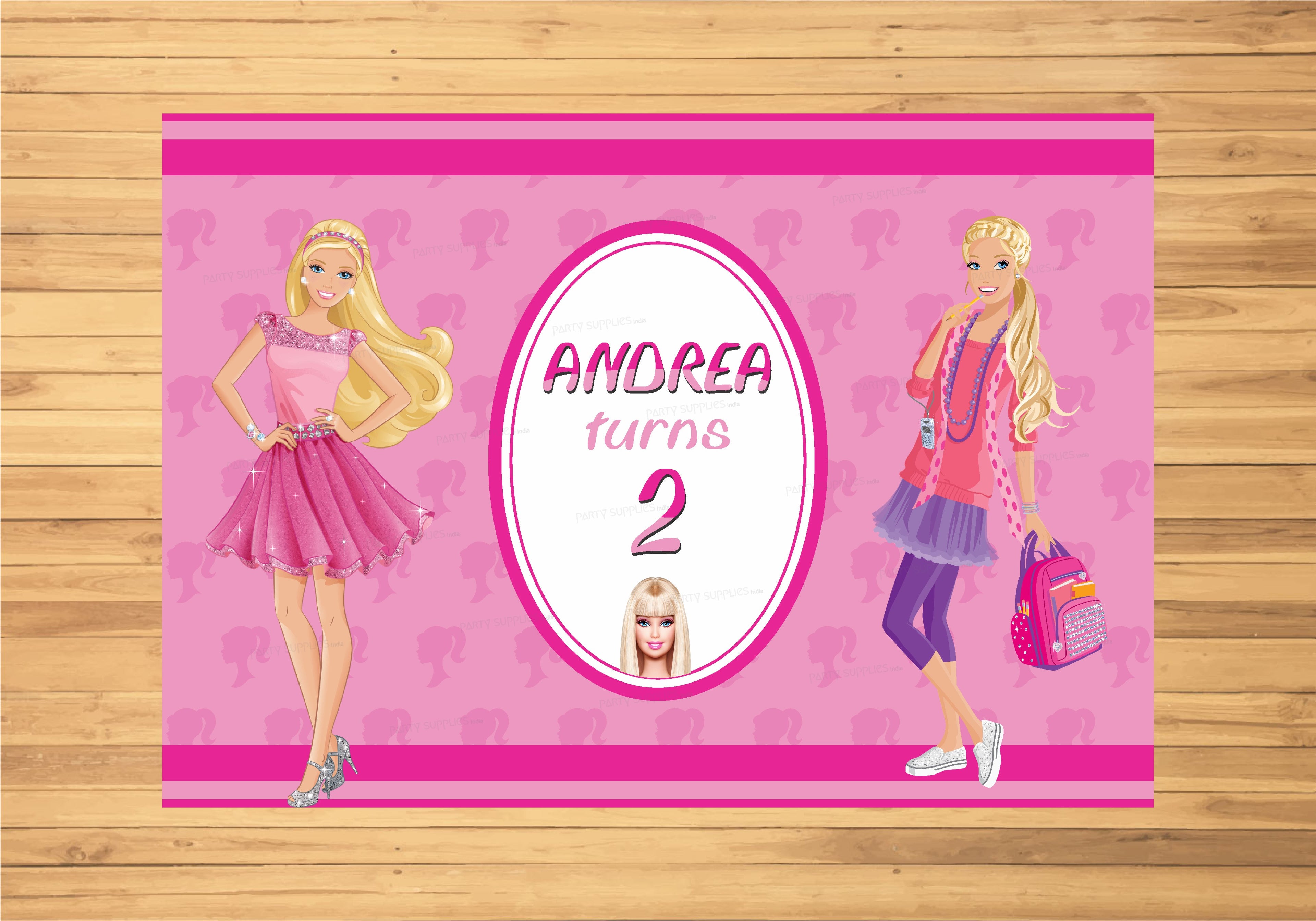Barbie Personalized Theme Backdrop
