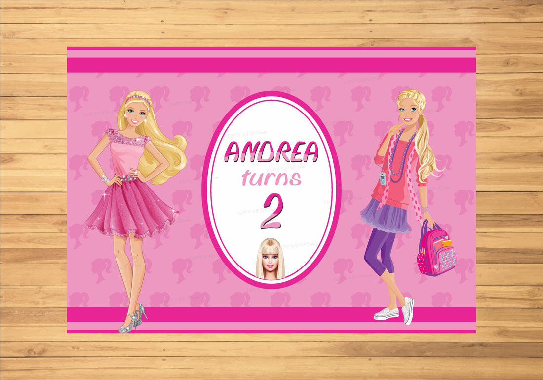 Barbie Personalized Theme Backdrop