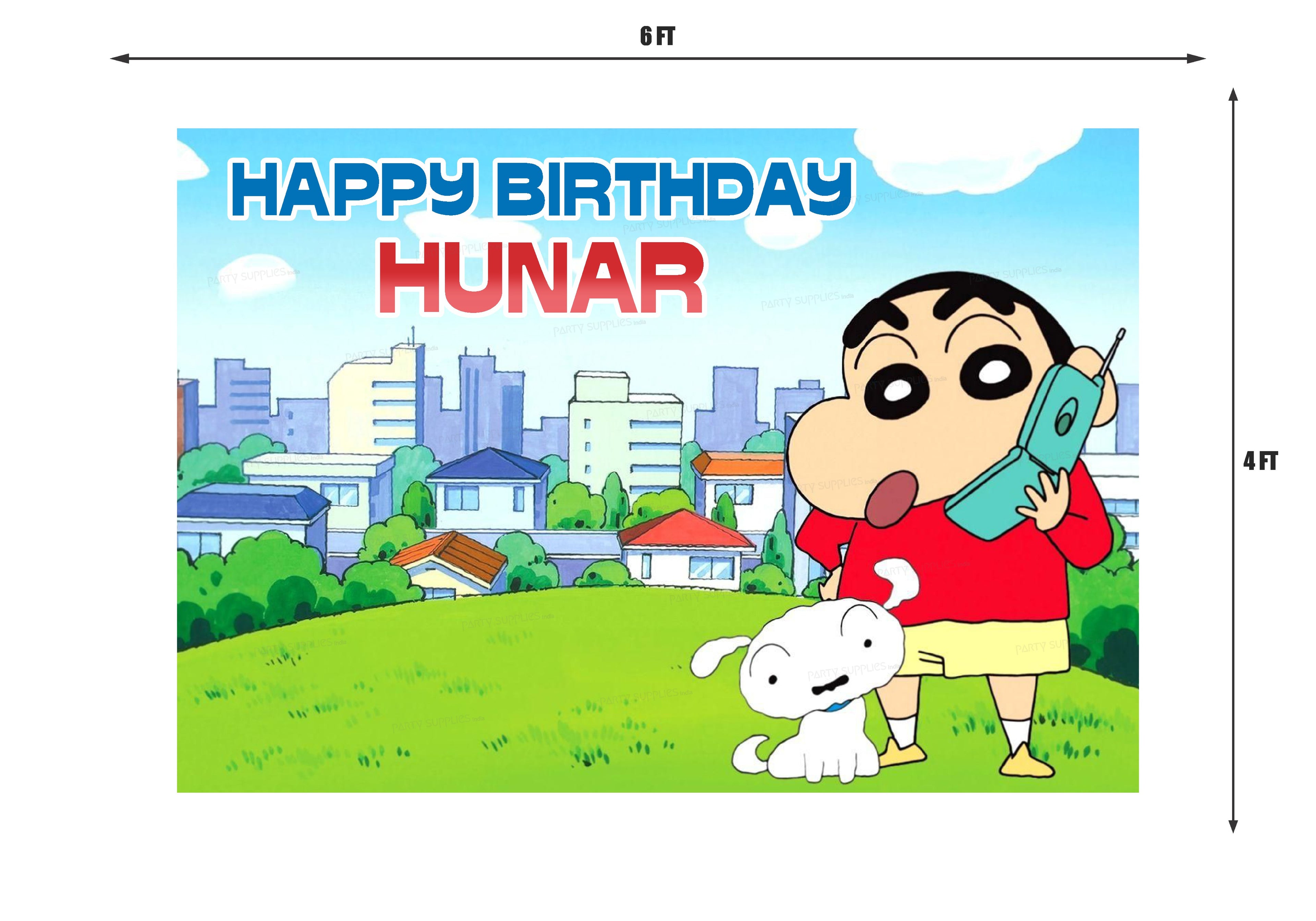 Shinchan Theme Personalized Backdrop