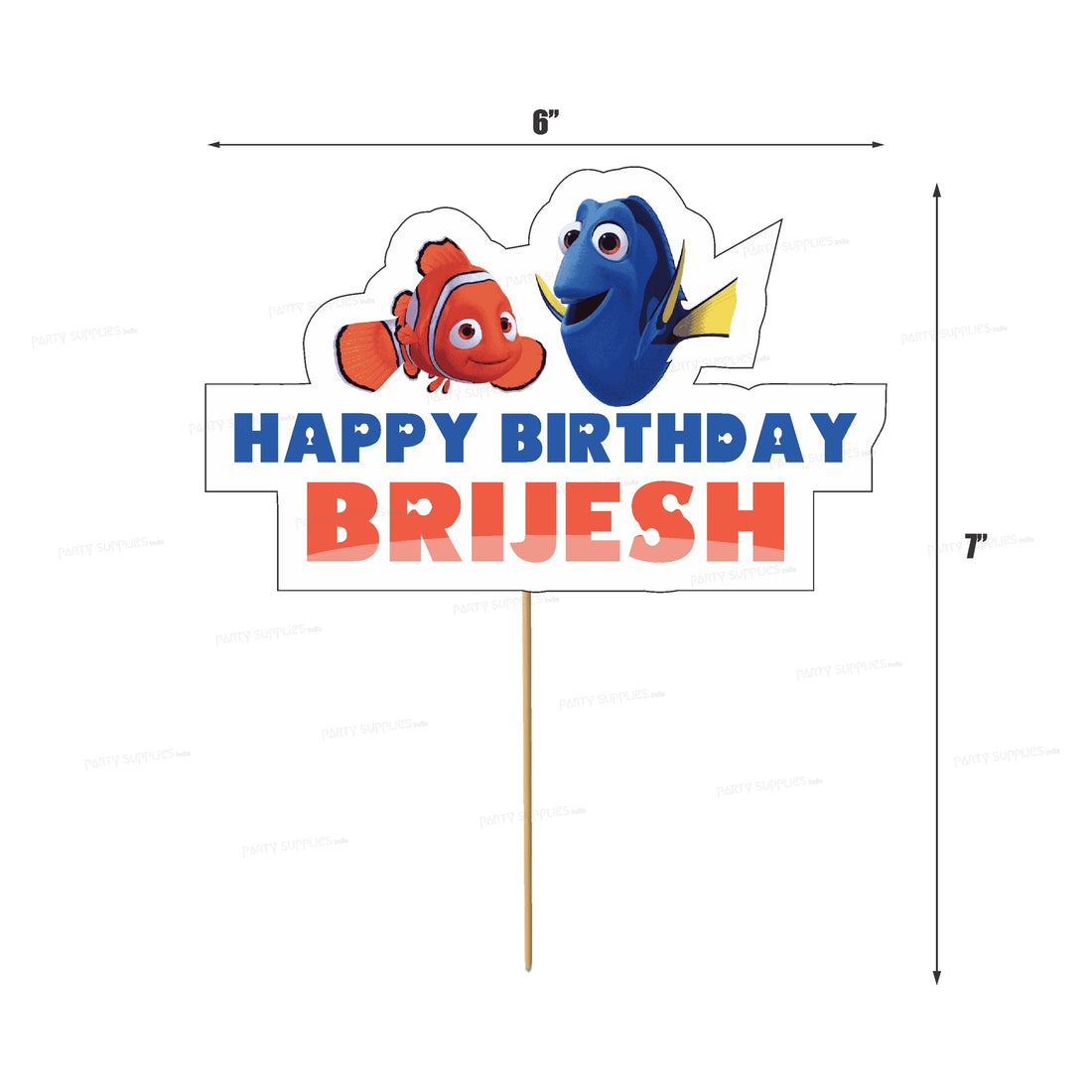 Nemo and Dory Theme Cake Topper