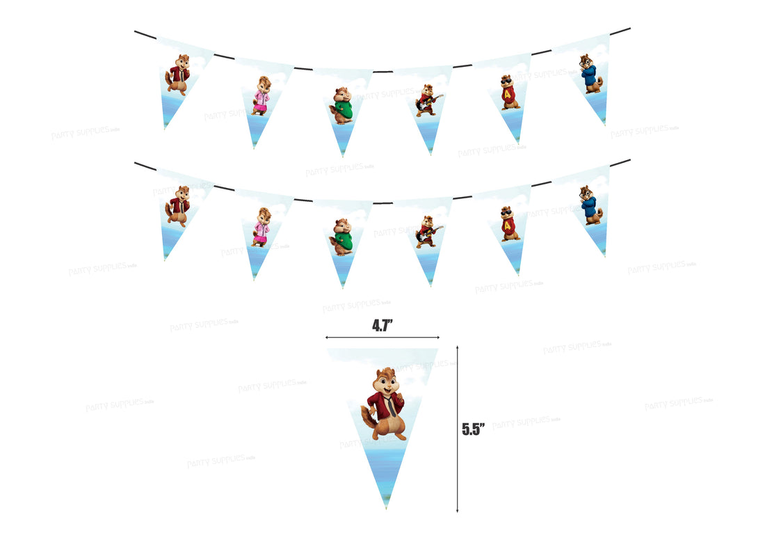 Alvin and Chipmunks Theme Flag Bunting