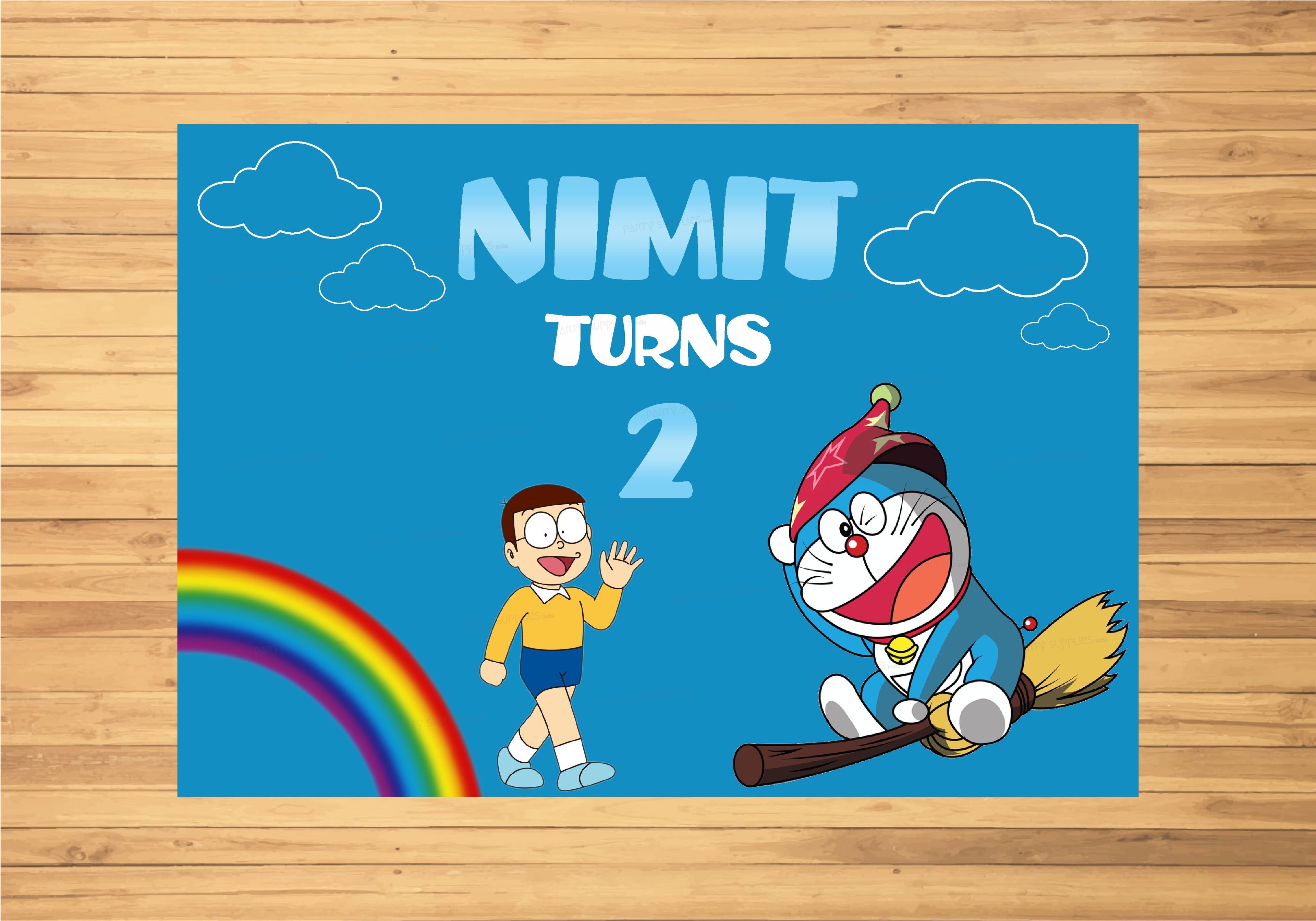 Doraemon Theme Personalized Backdrop