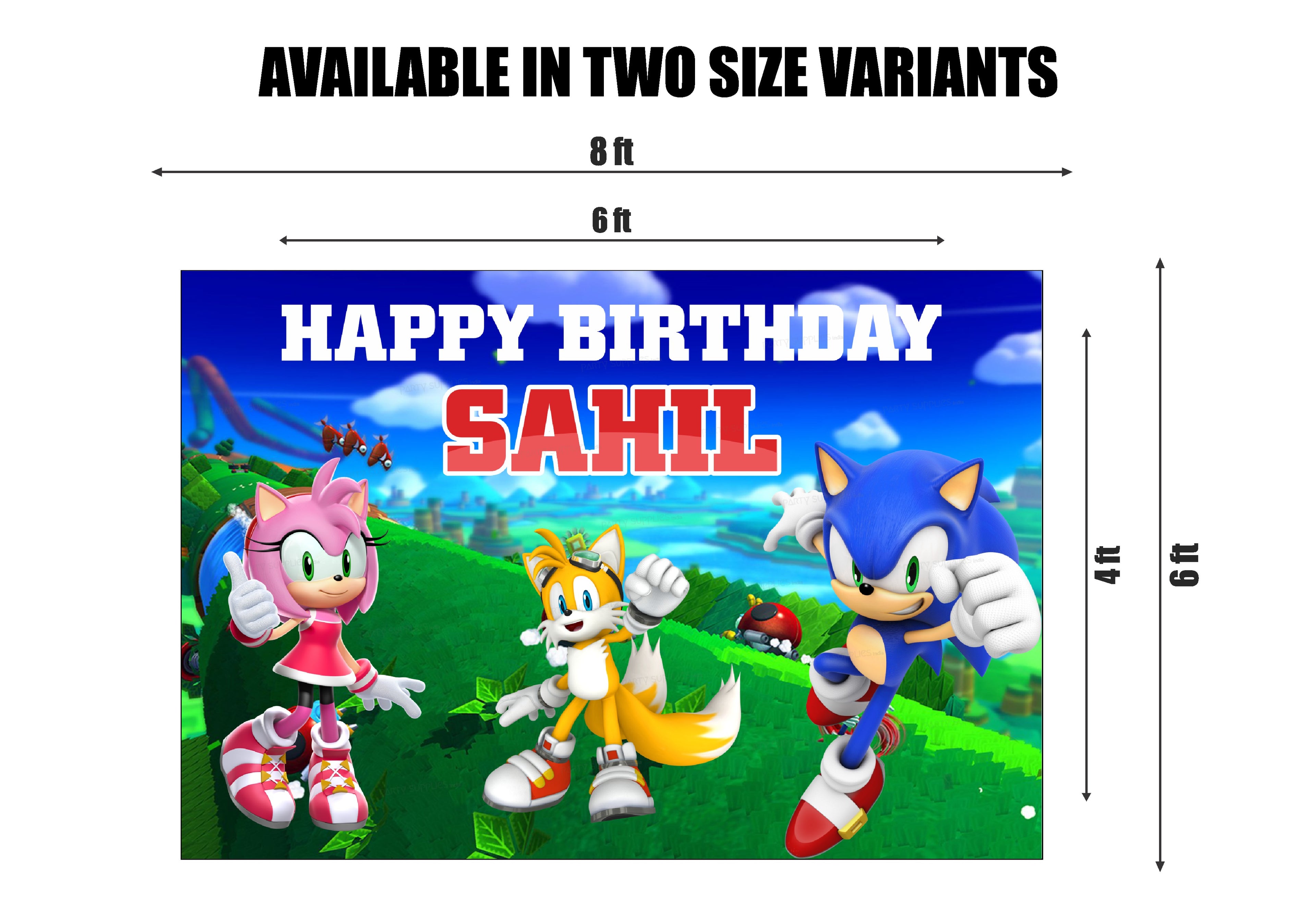 Sonic the Hedgehog Theme Personalized Backdrop