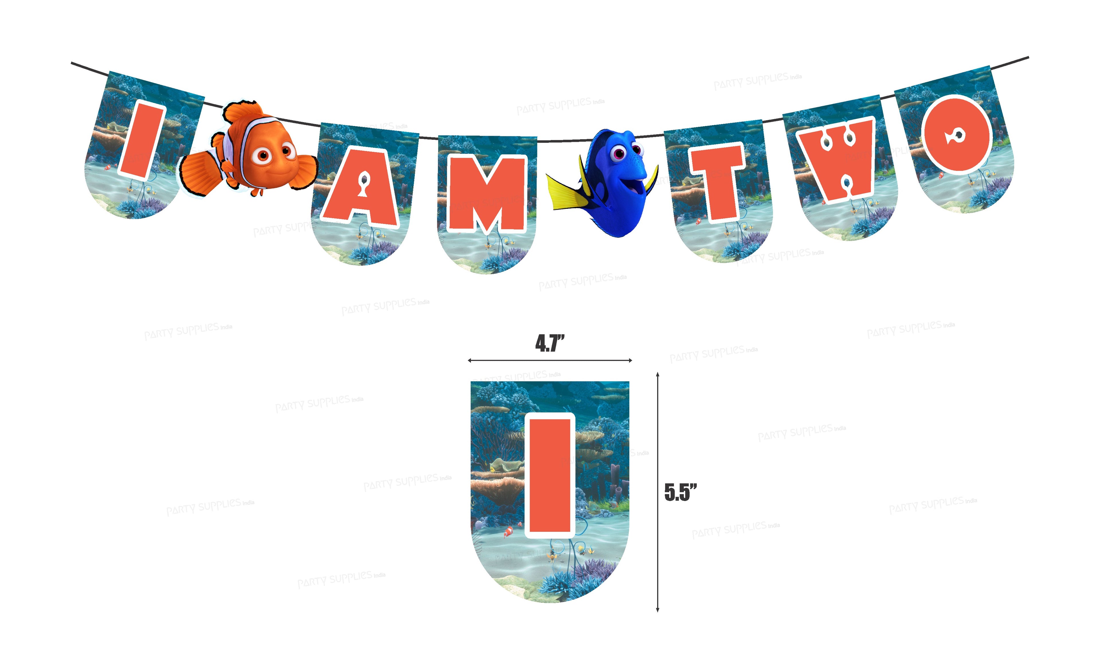 Nemo and Dory Theme Baby Age Hanging