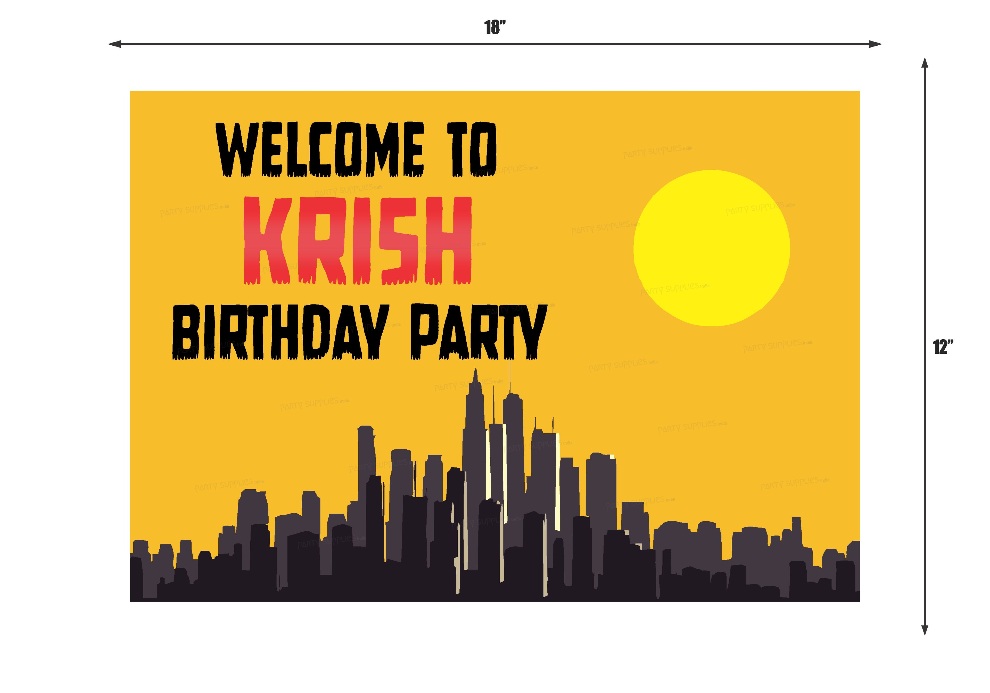 Batman Theme Customized Welcome Board - image 2 of 3 | Party Supplies India