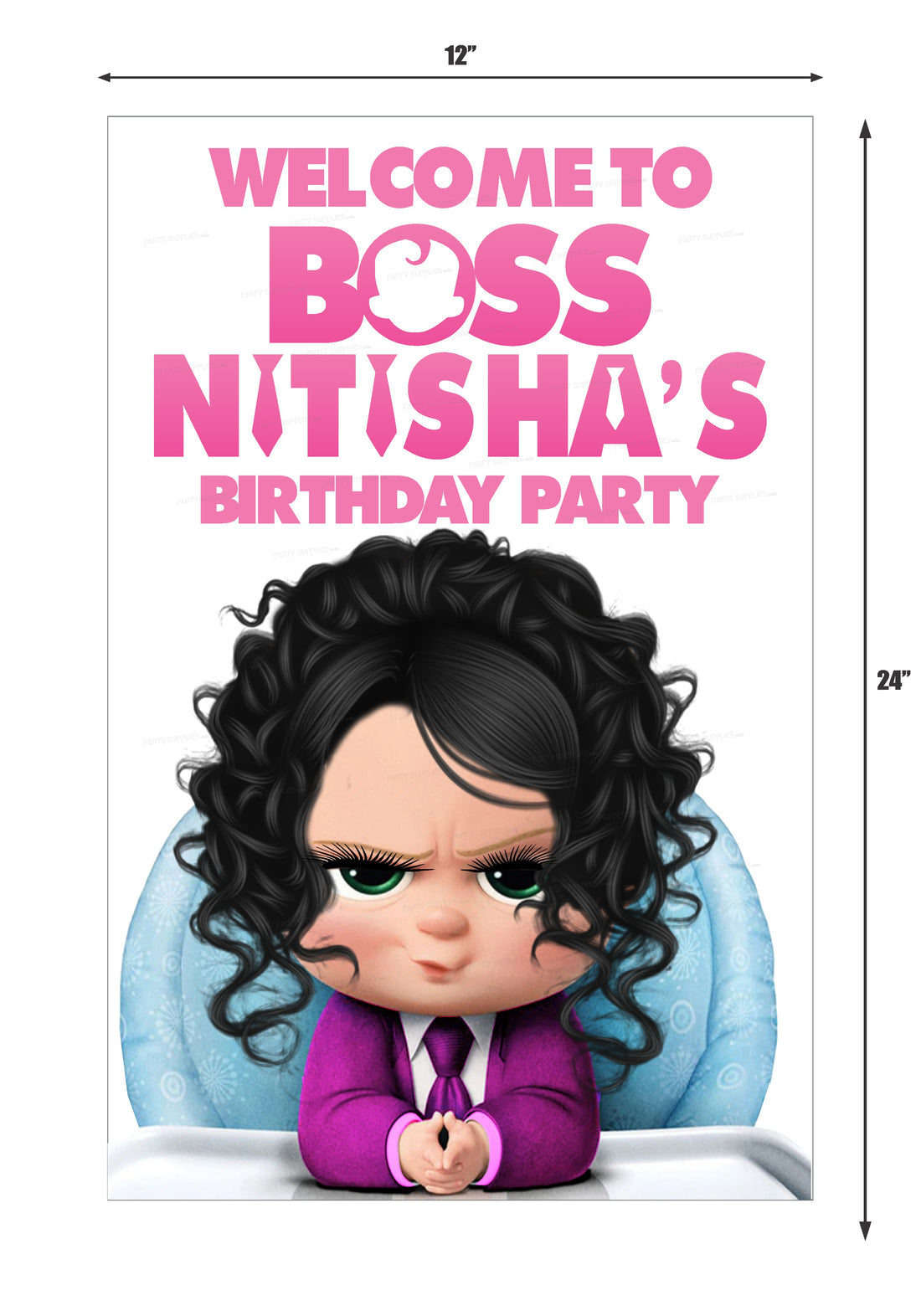 Girl Boss Baby Theme Customized Welcome Board