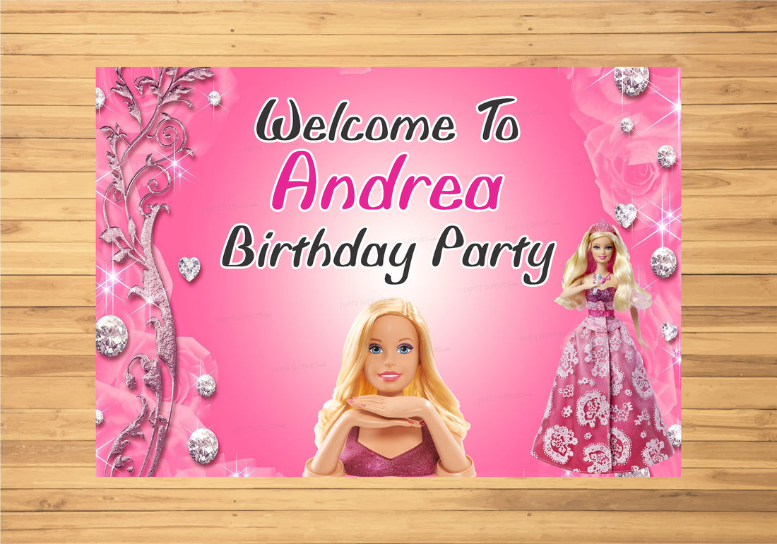 Barbie Theme Customized Welcome Board