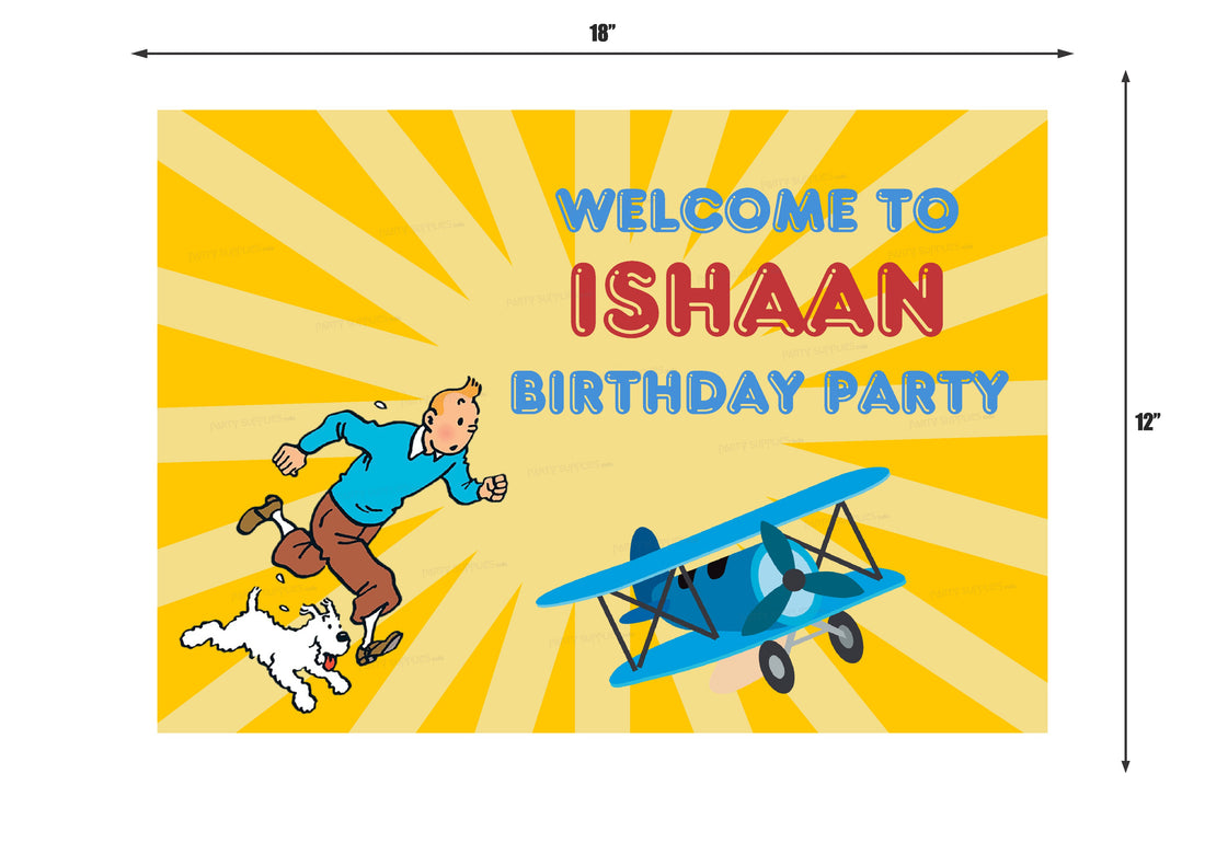 Tintin Theme Welcome Board