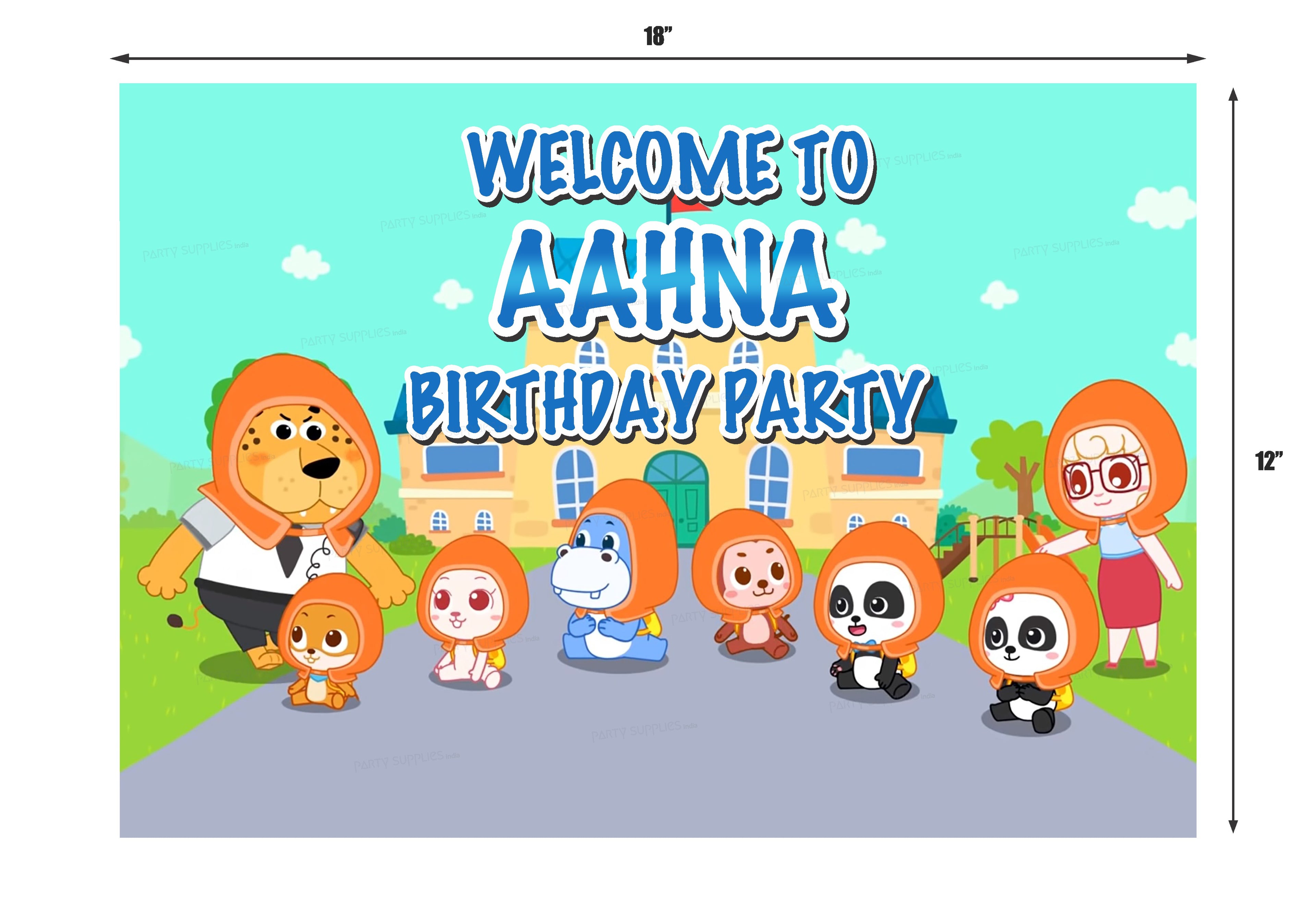 Baby Bus Theme Welcome Board