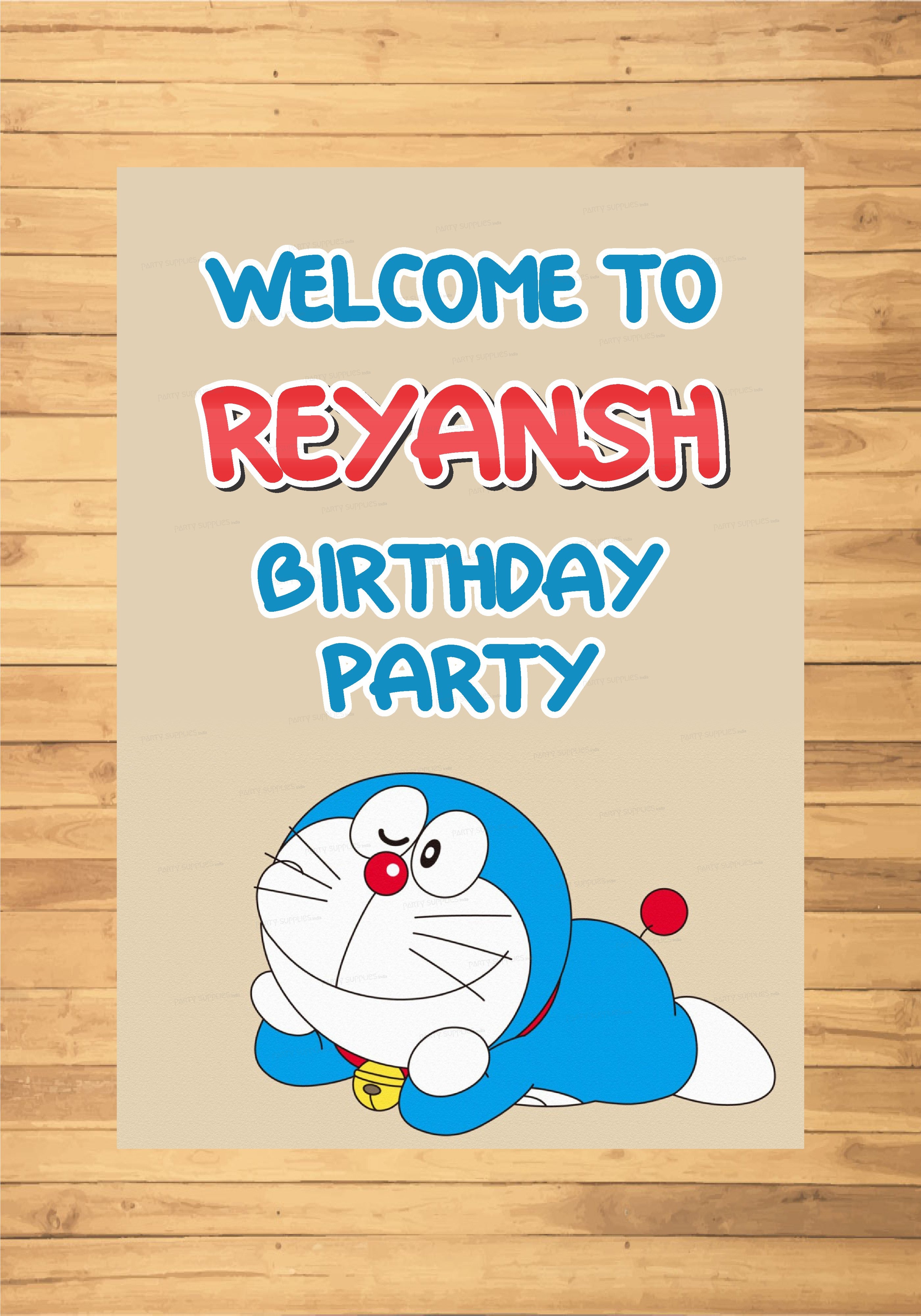 Doraemon Theme Customized Welcome Board