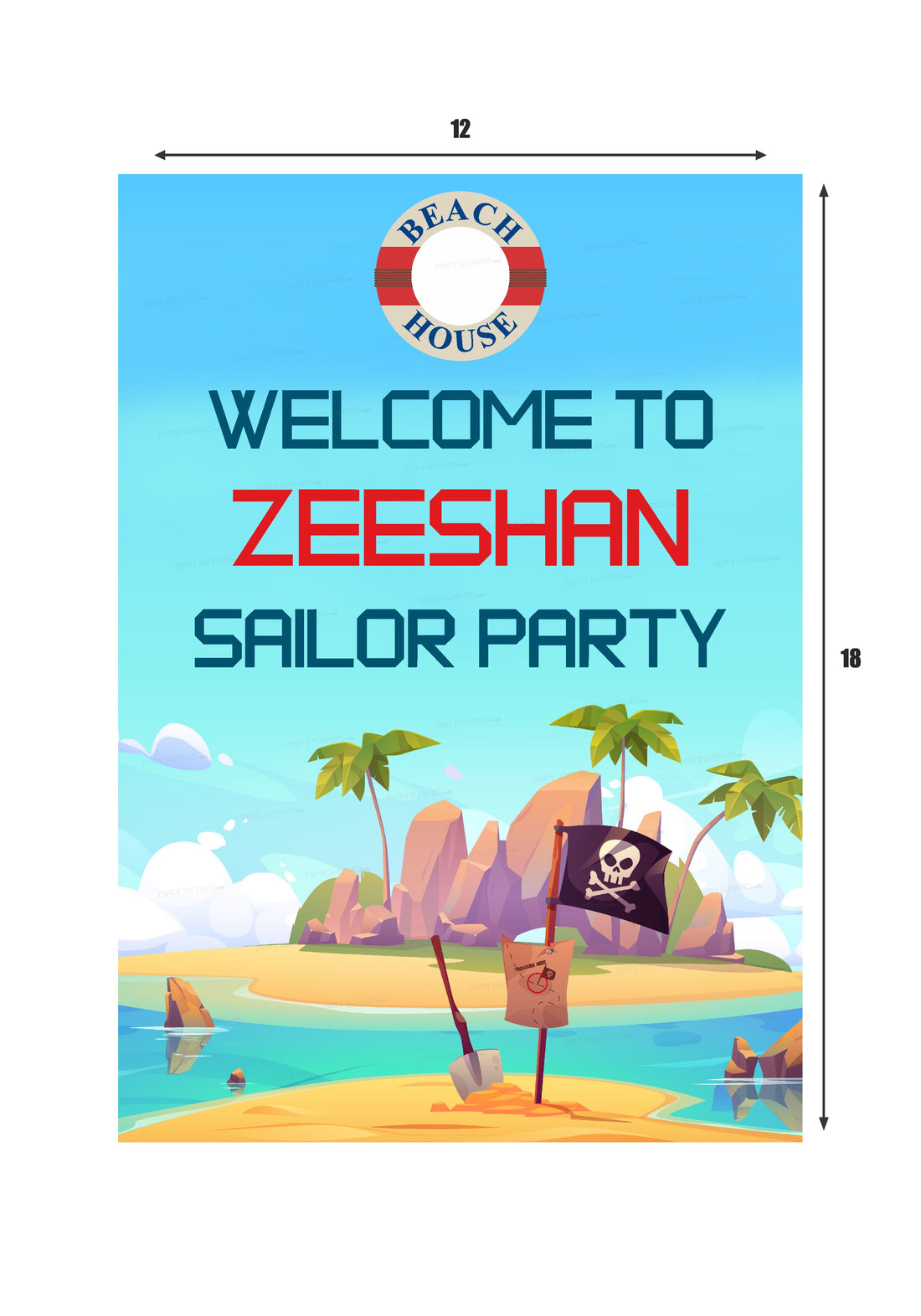 Sailor Theme Customized Welcome Board