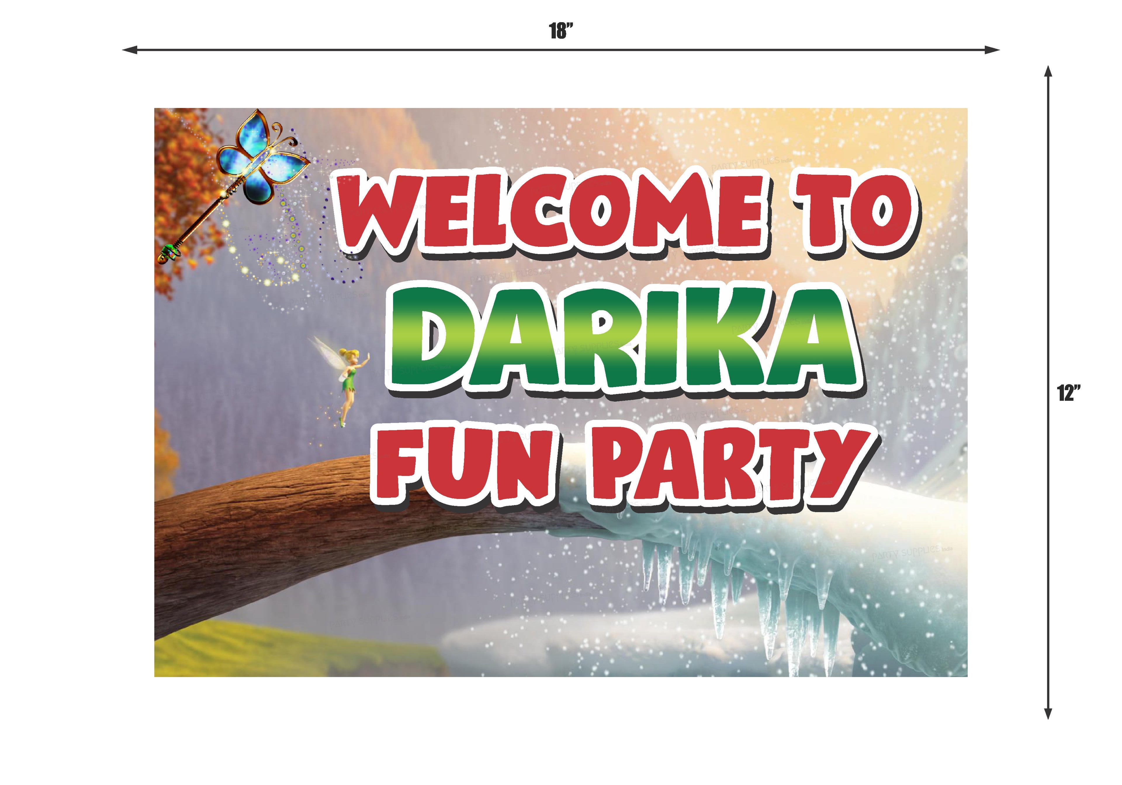Tinker Bell Theme Personalized Welcome Board - image 2 of 3 | Party Supplies India