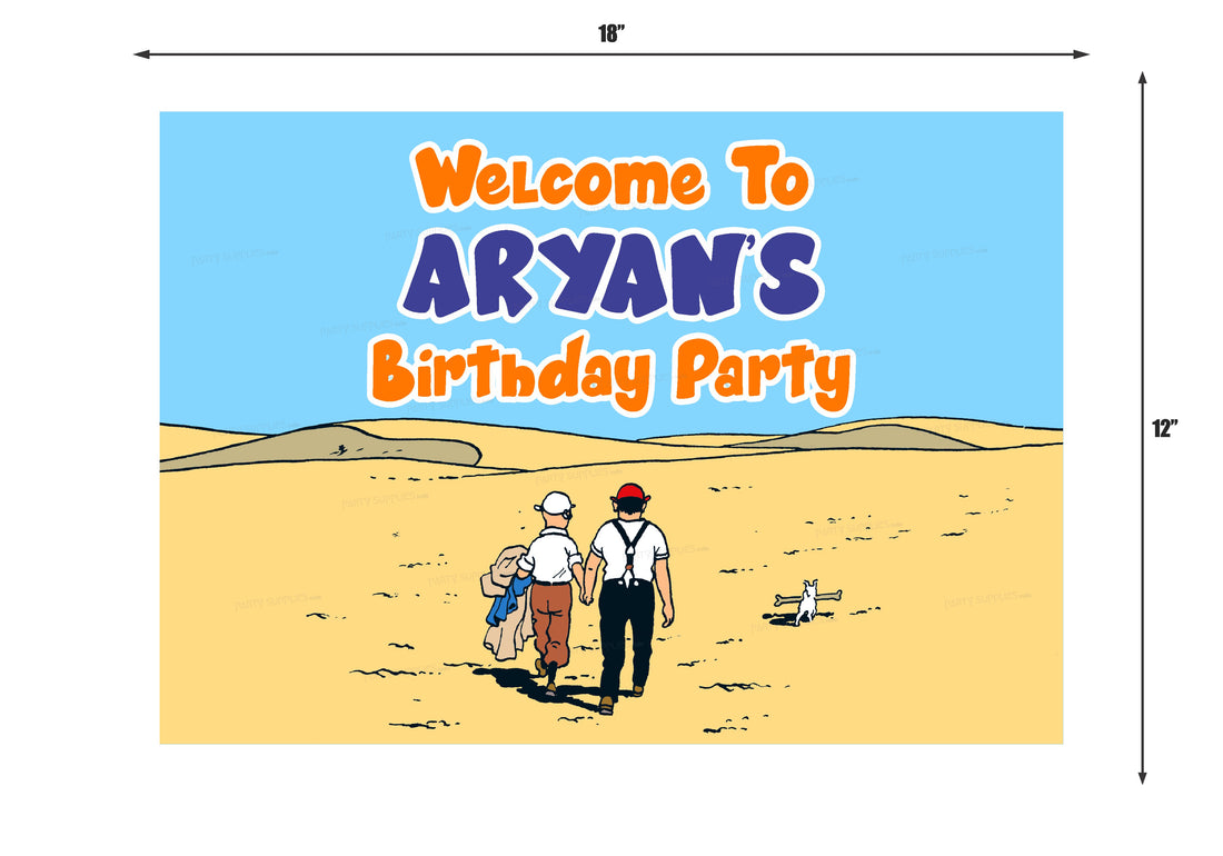 Tintin Theme Customized Welcome Board