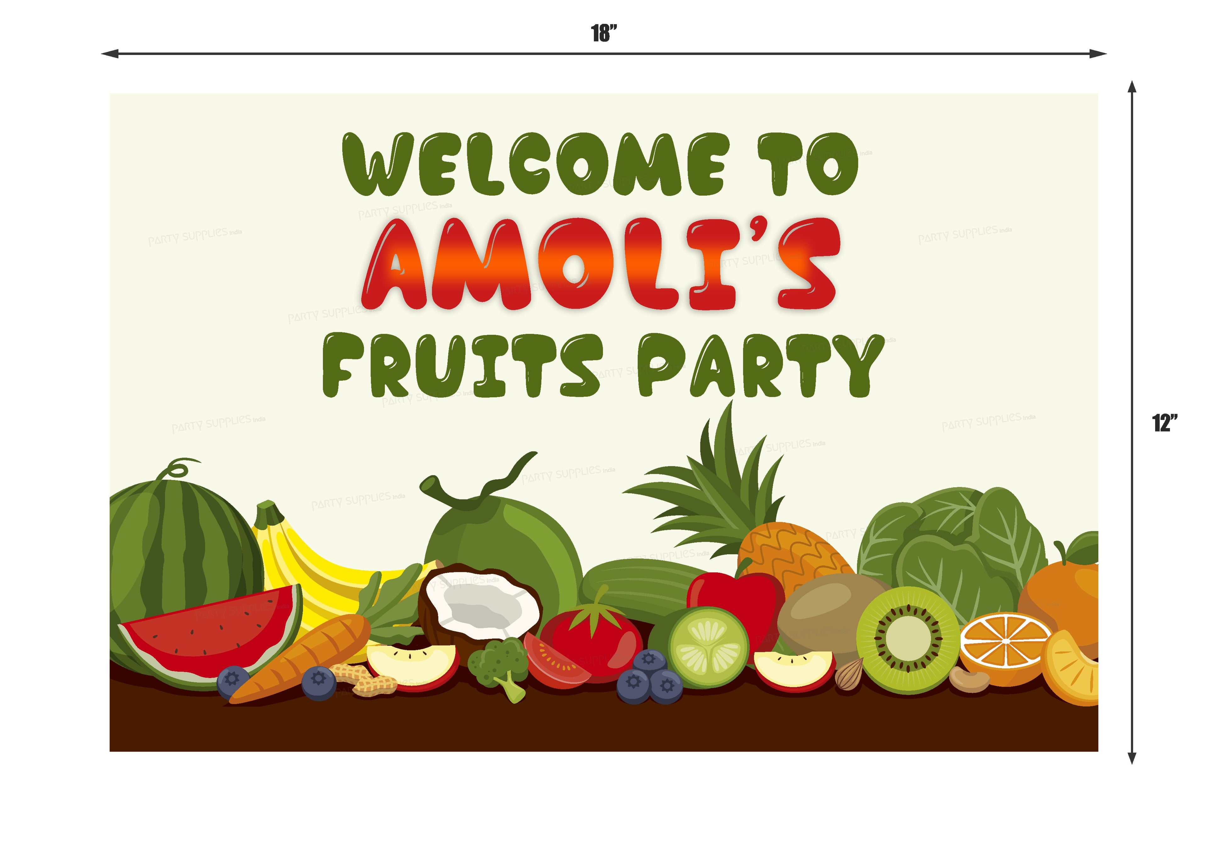 Fruits Theme Personalized Welcome Board