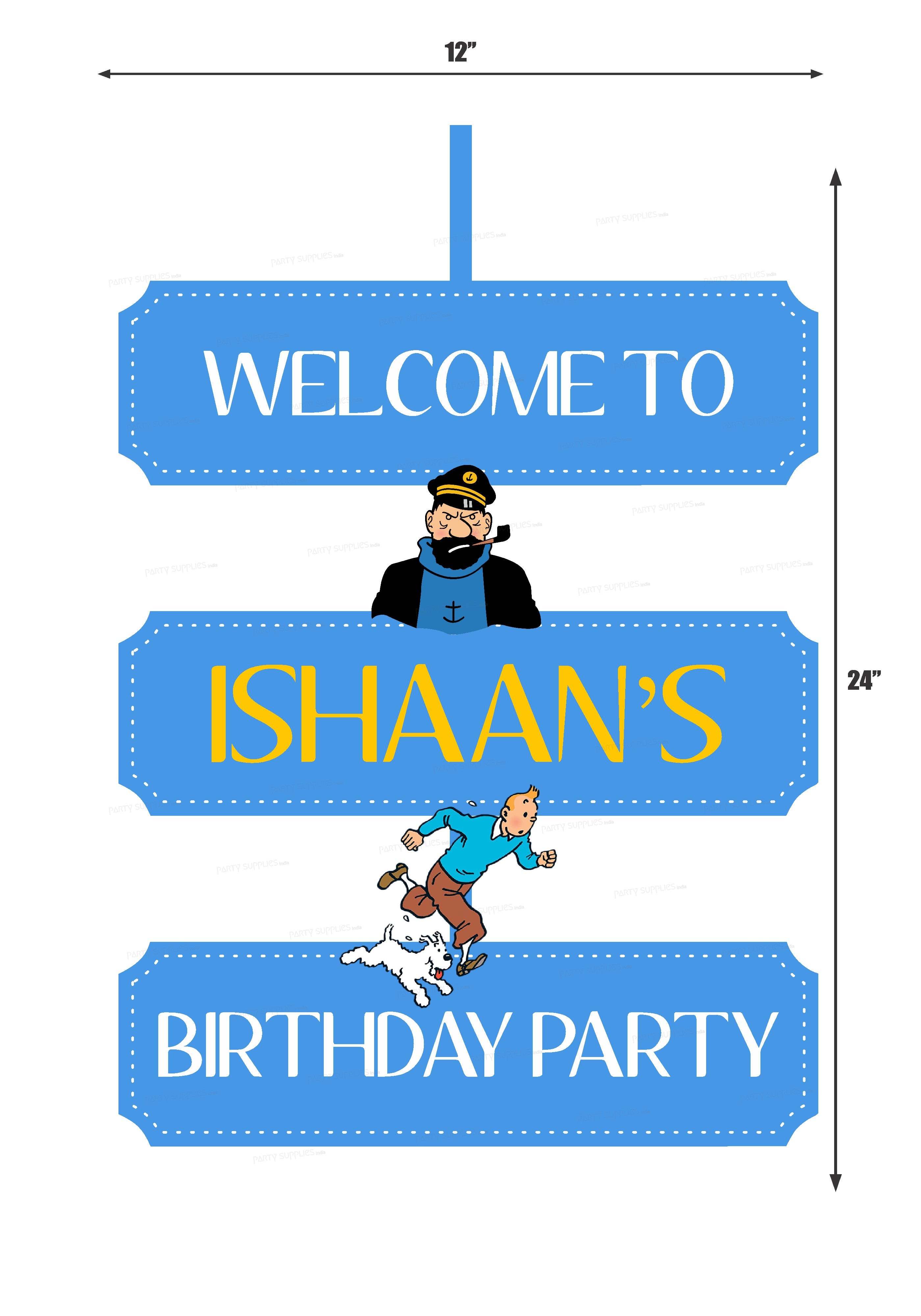 Tintin Theme Door Poster