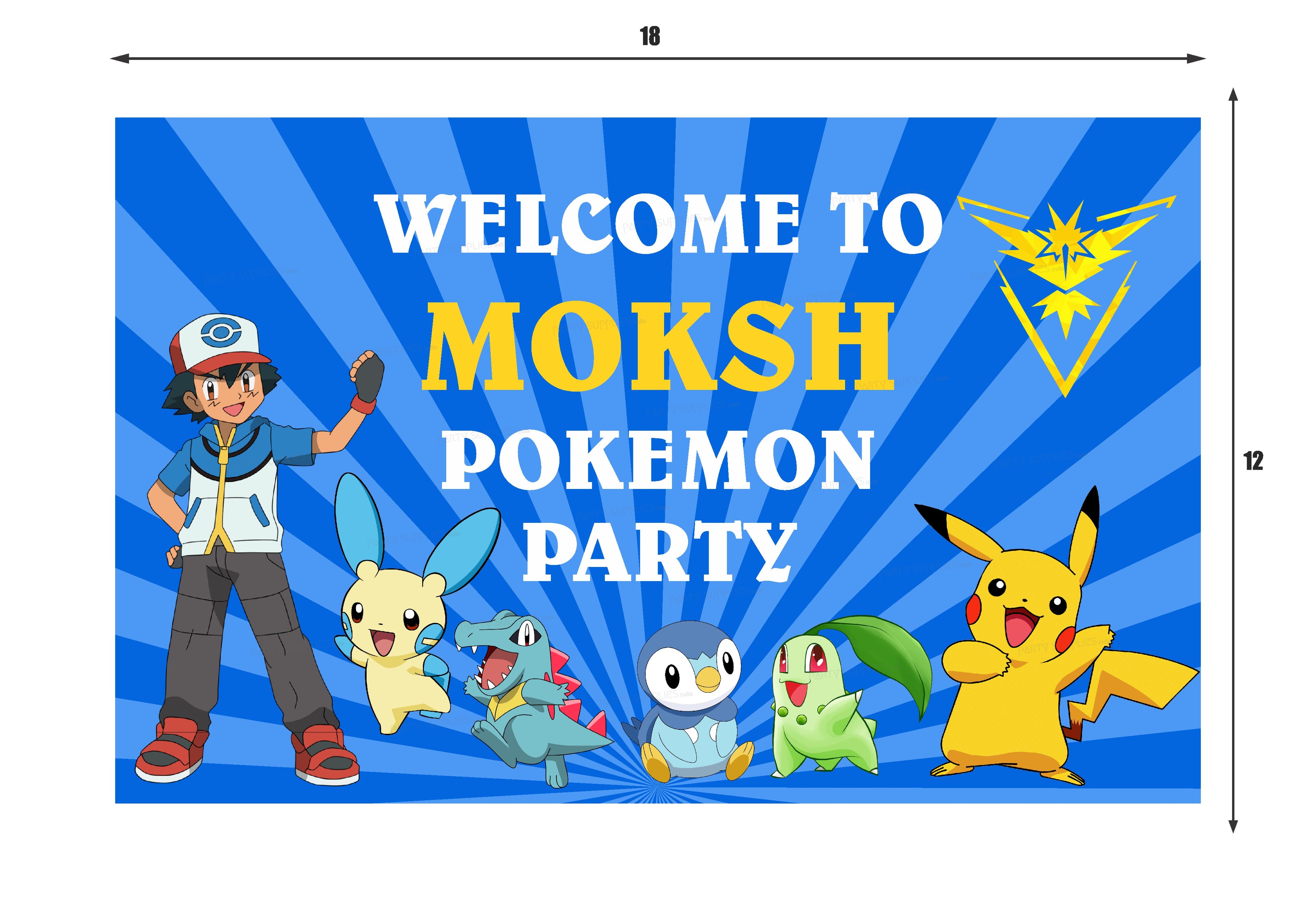 Pokemon Personalized Theme Welcome Board