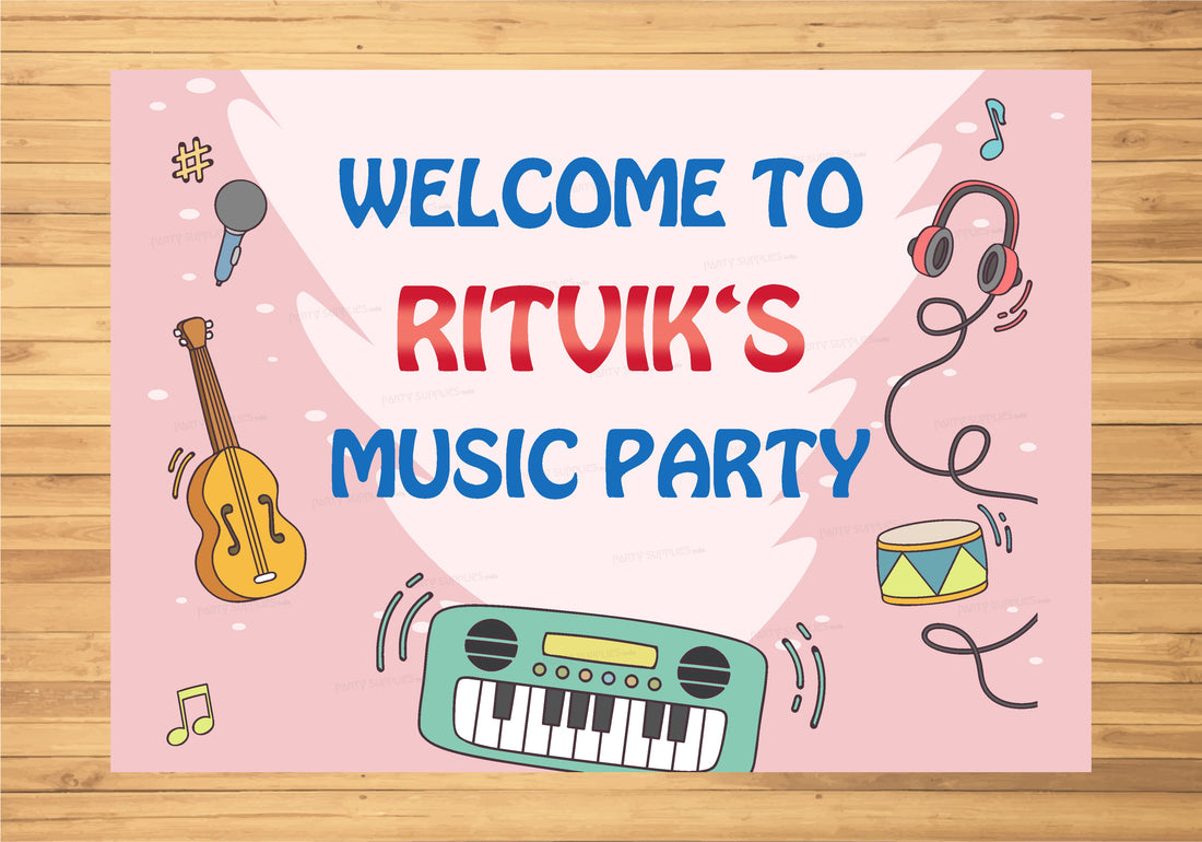 Music Theme Personalized Welcome Board