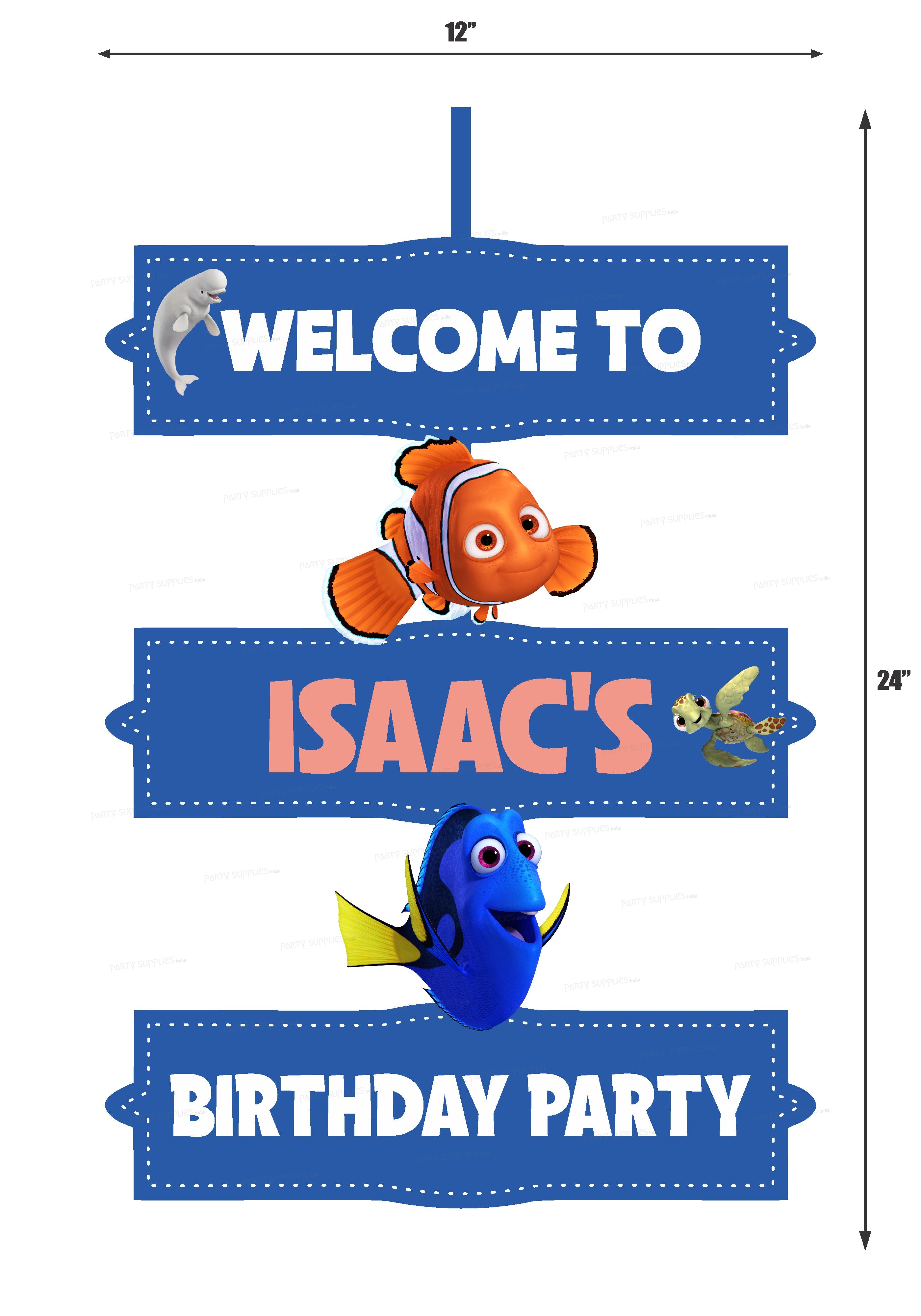 Nemo and Dory Theme Door Poster