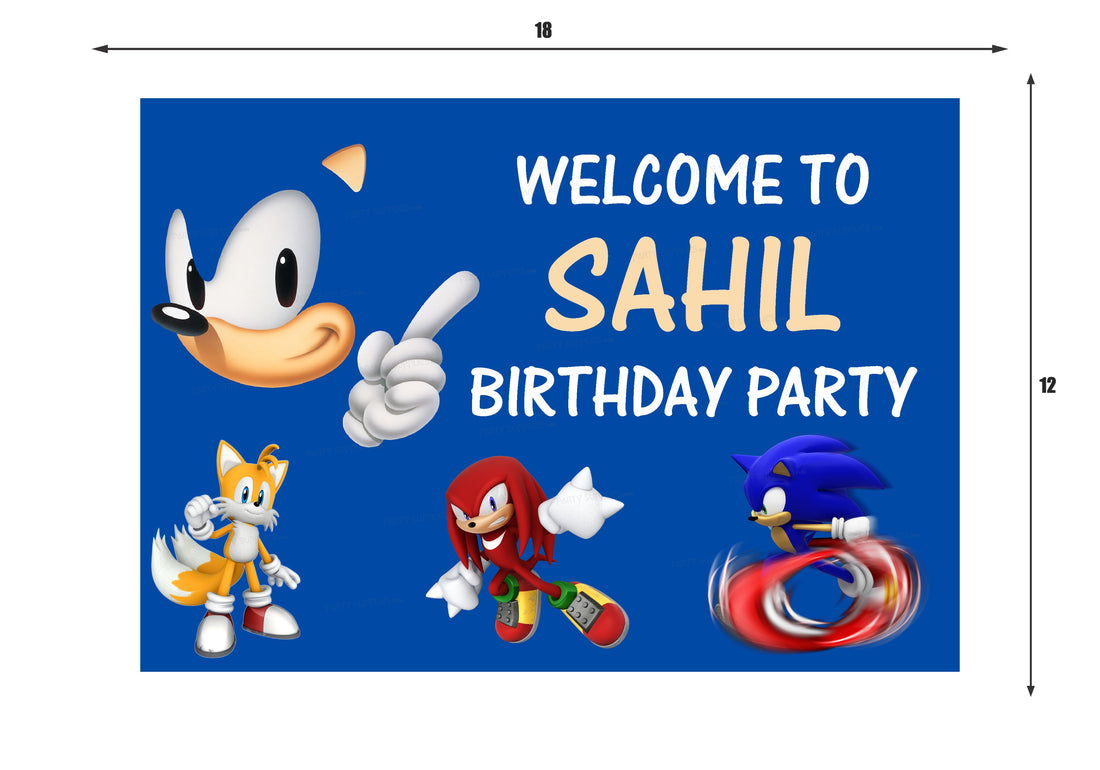 Sonic the Hedgehog Theme Welcome Board