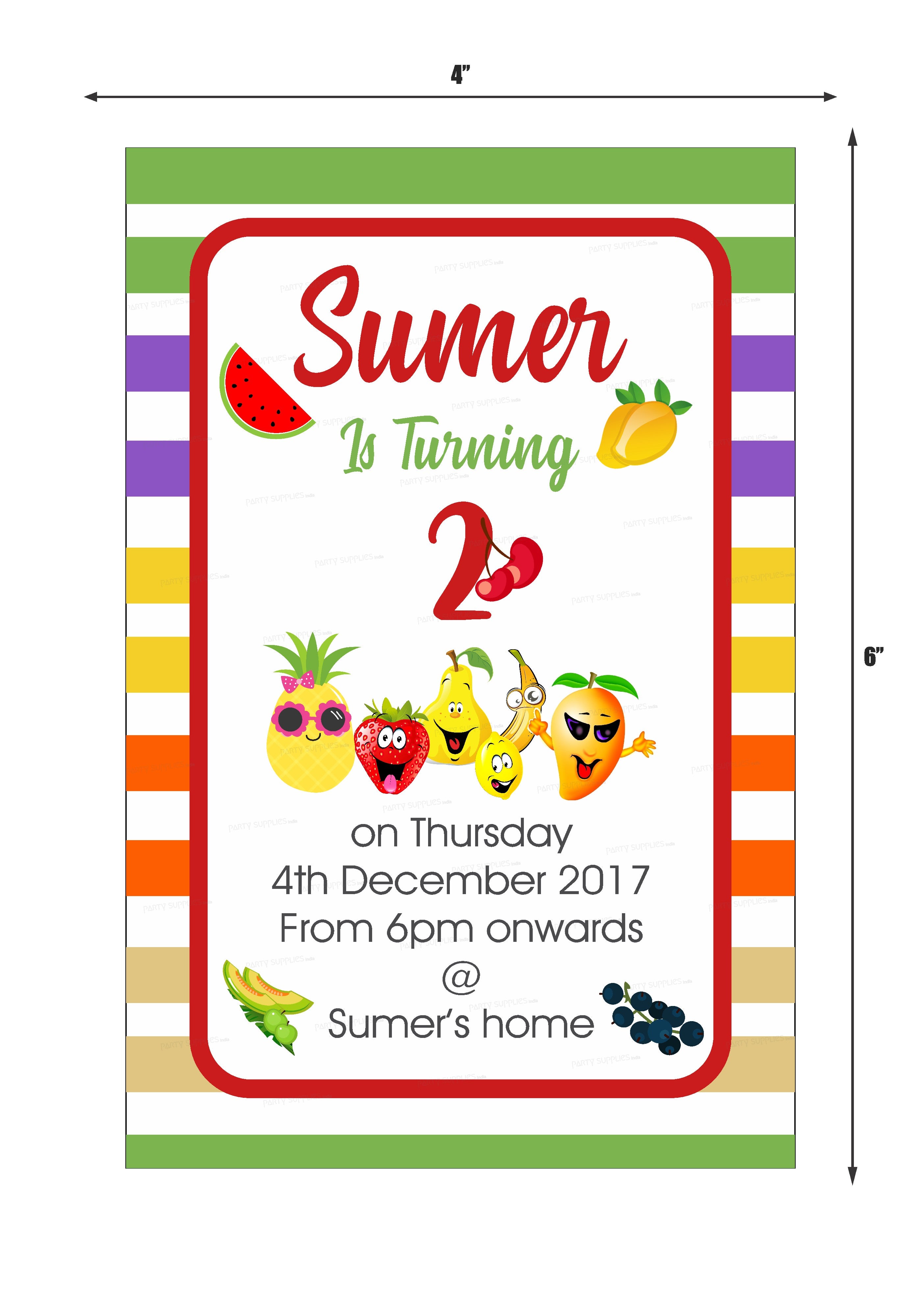 Fruits Theme Invite