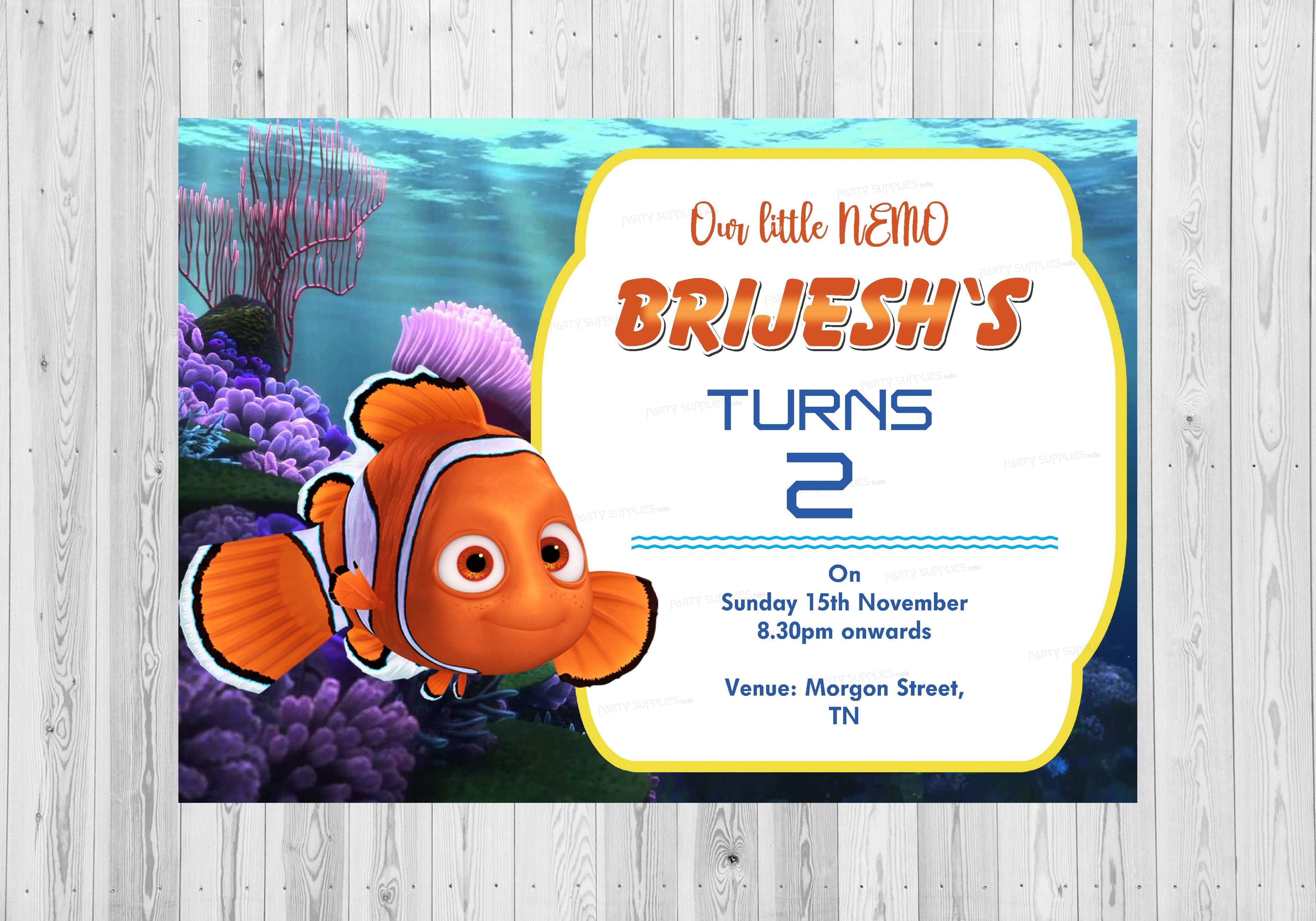 Nemo and Dory Theme Invite