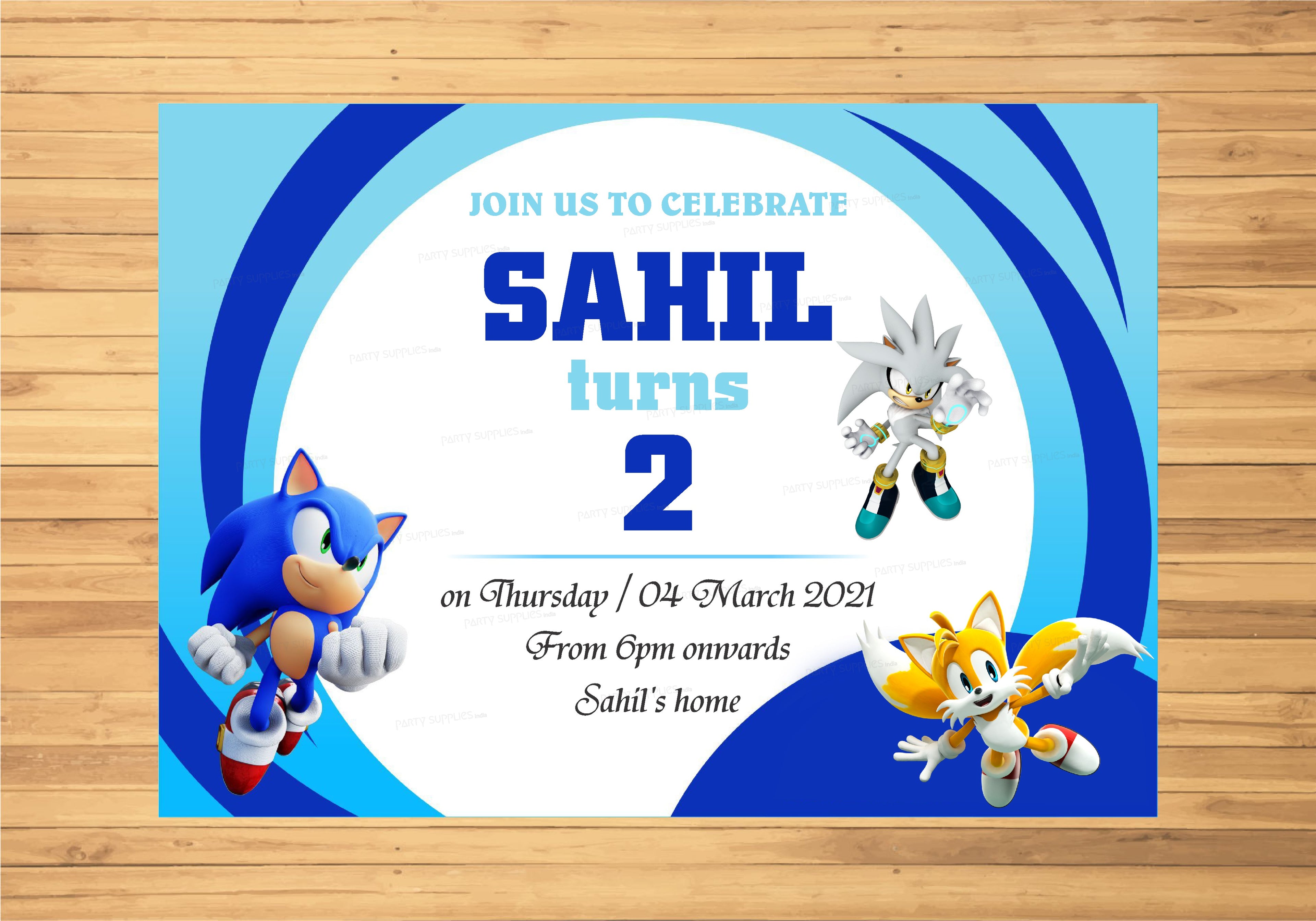 Sonic the Hedgehog Theme Invite