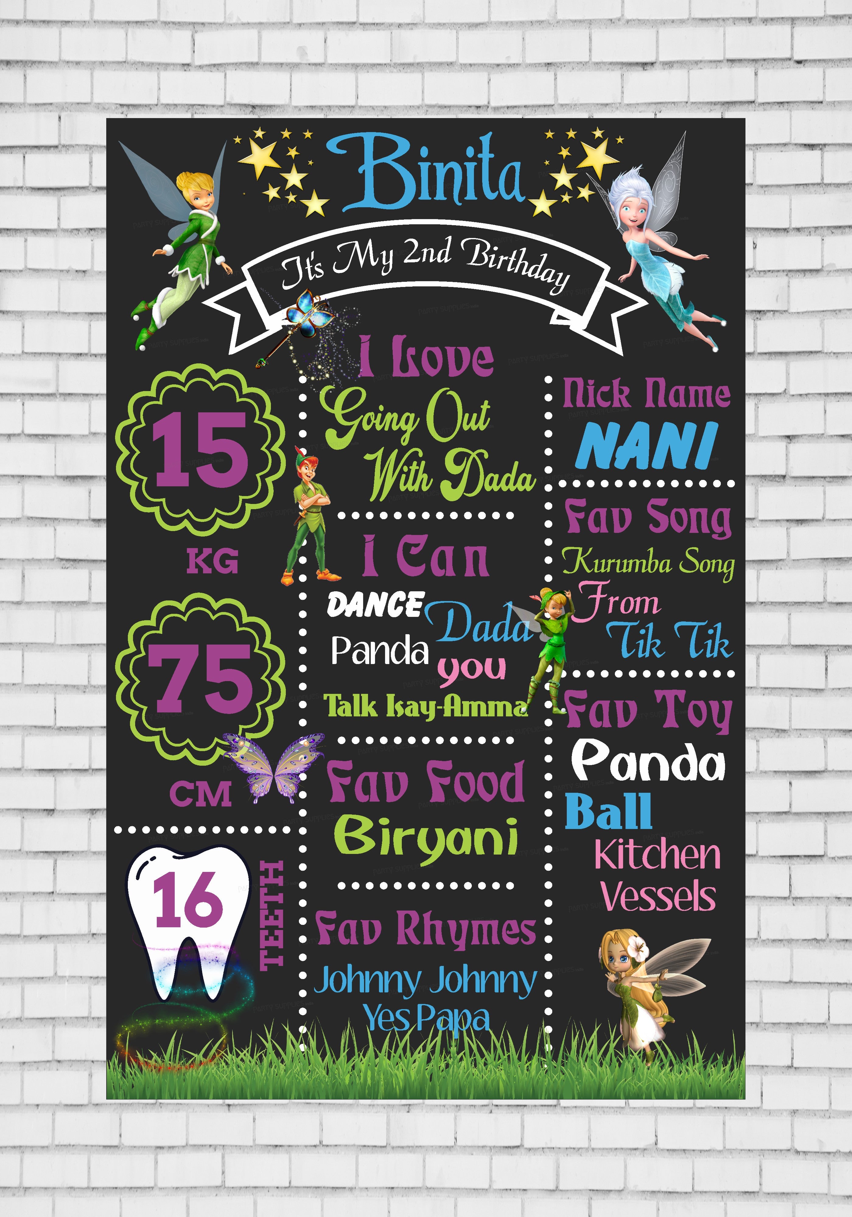 Tinker Bell Theme Chalk Board