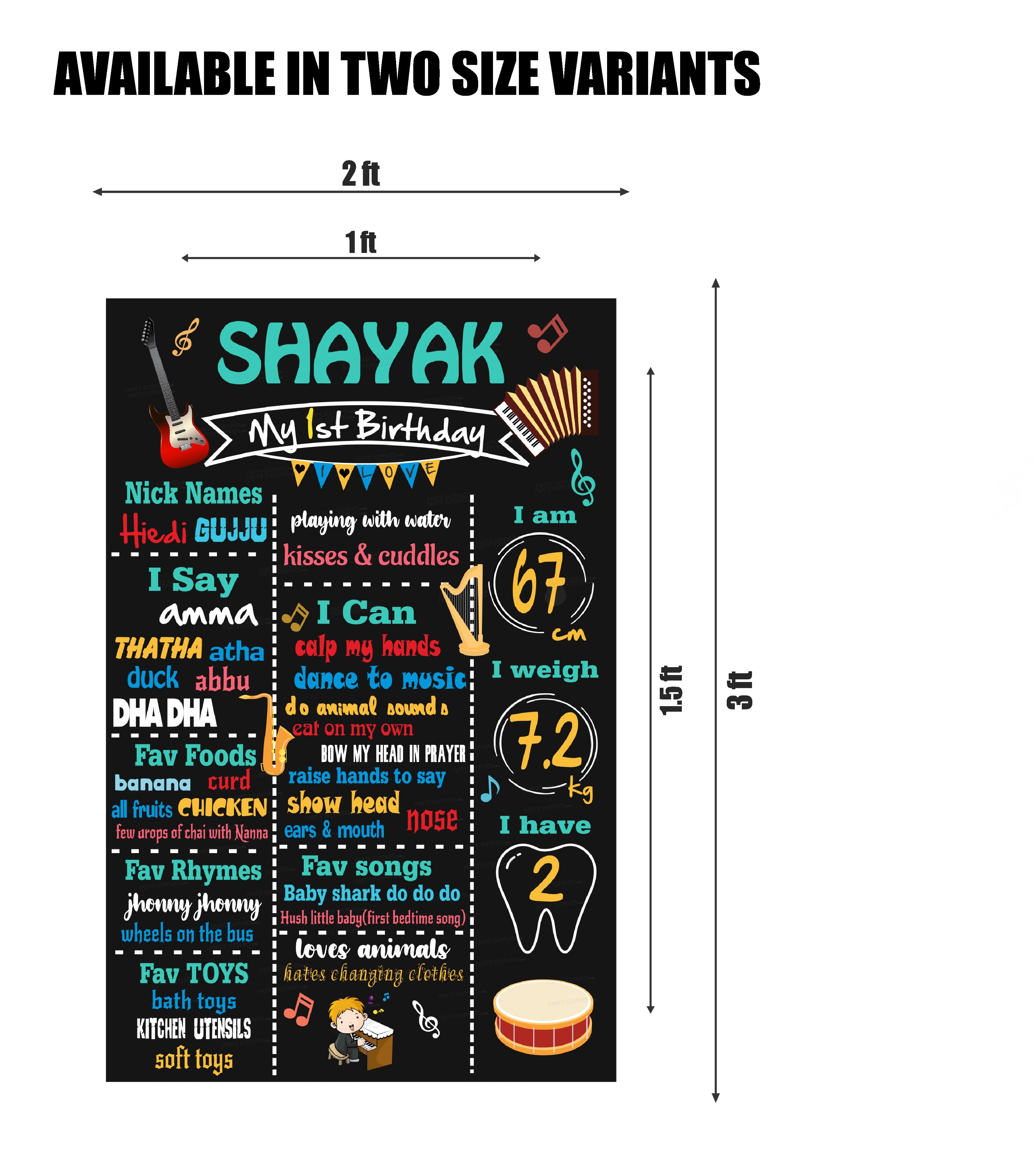 Music Theme Chalk Board